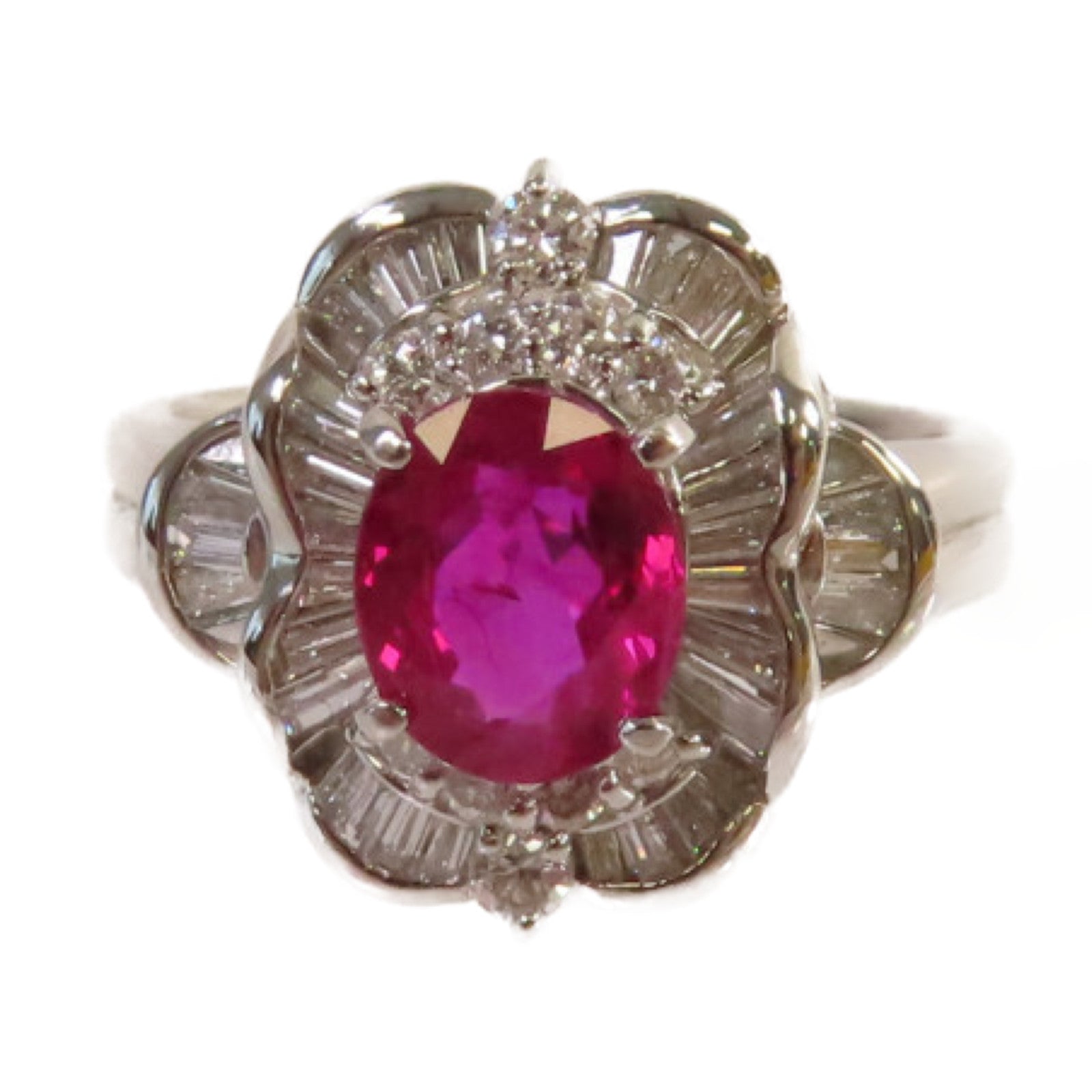JEWELRY 【激減優惠】P900T鉑金1.39ct紅寶石/0.54ct鑽石Ruby Ring戒指US#5.75