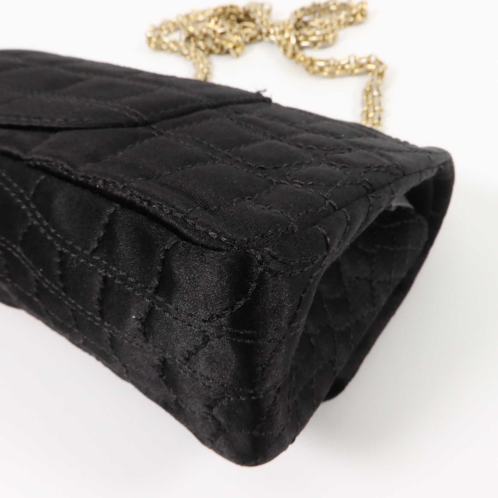 CHANEL Satin 2.55 East West鏈帶肩背袋