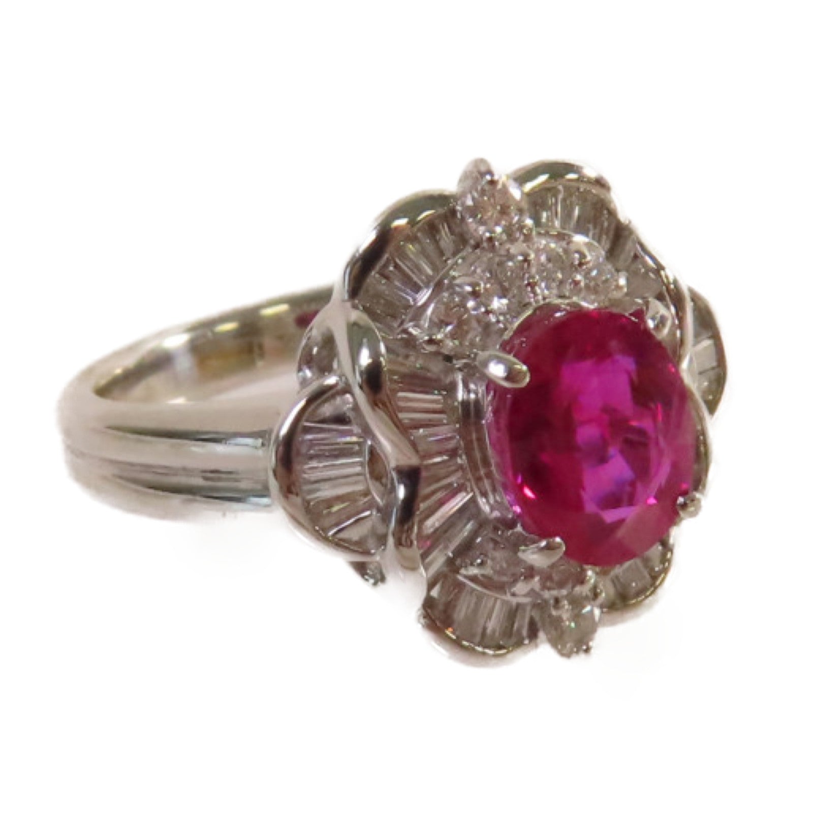 JEWELRY 【激減優惠】P900T鉑金1.39ct紅寶石/0.54ct鑽石Ruby Ring戒指US#5.75