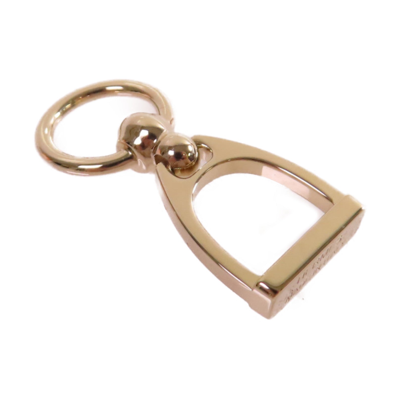 HERMES 金屬Charms Etrier Twilly Ring絲巾扣金色