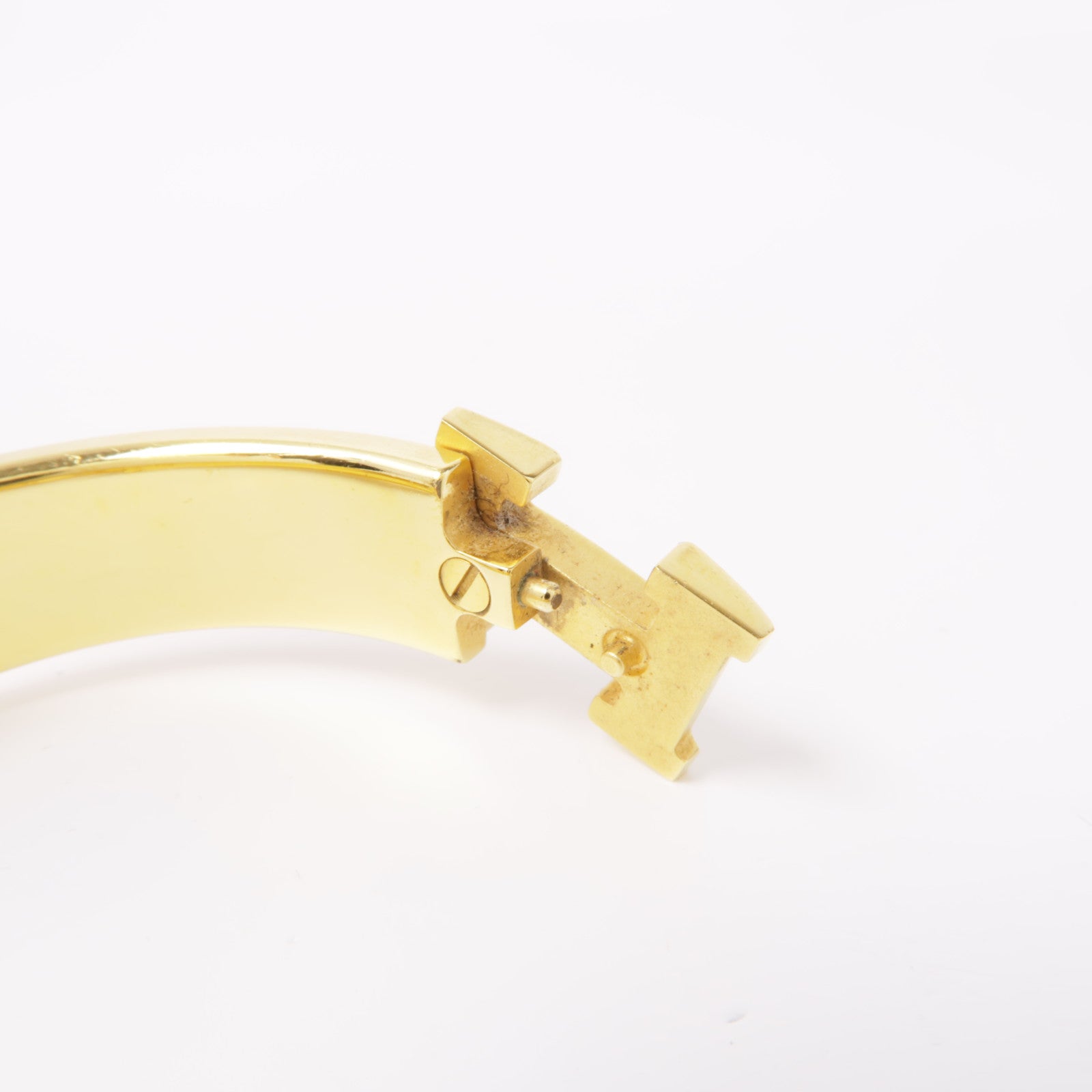 HERMES 金屬Clic H手鐲Orange