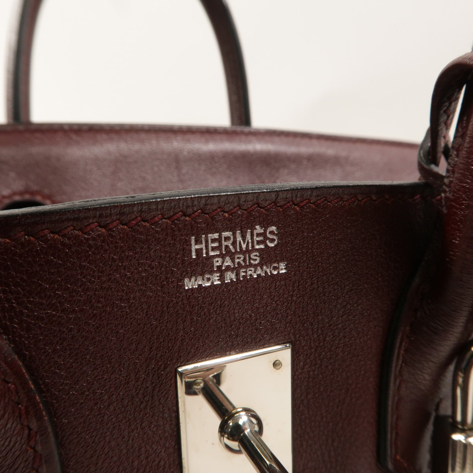 HERMES Swift皮革Birkin 25手挽袋Prune