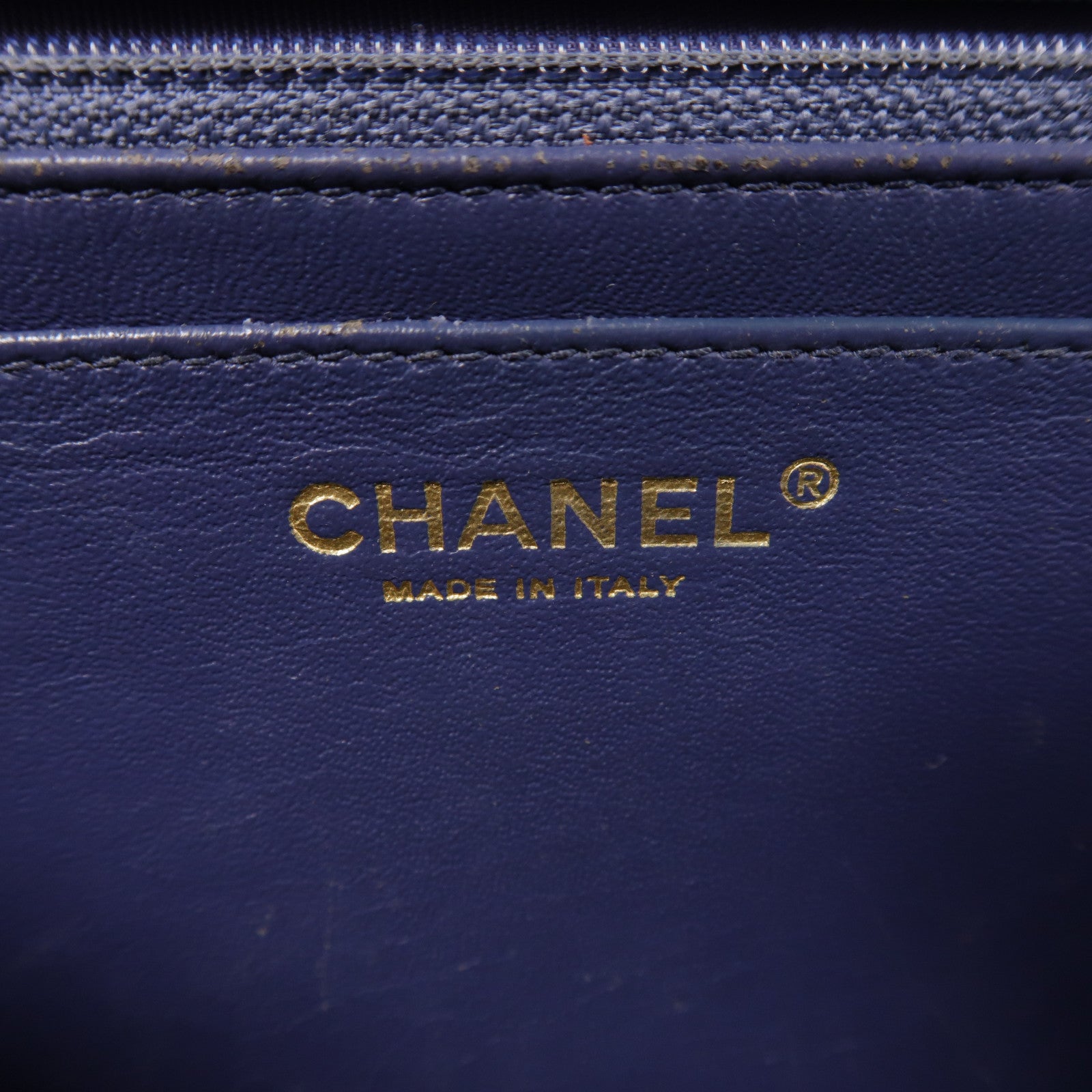 CHANEL CC Chain Shoulder Bag Calfskin Leather Blue