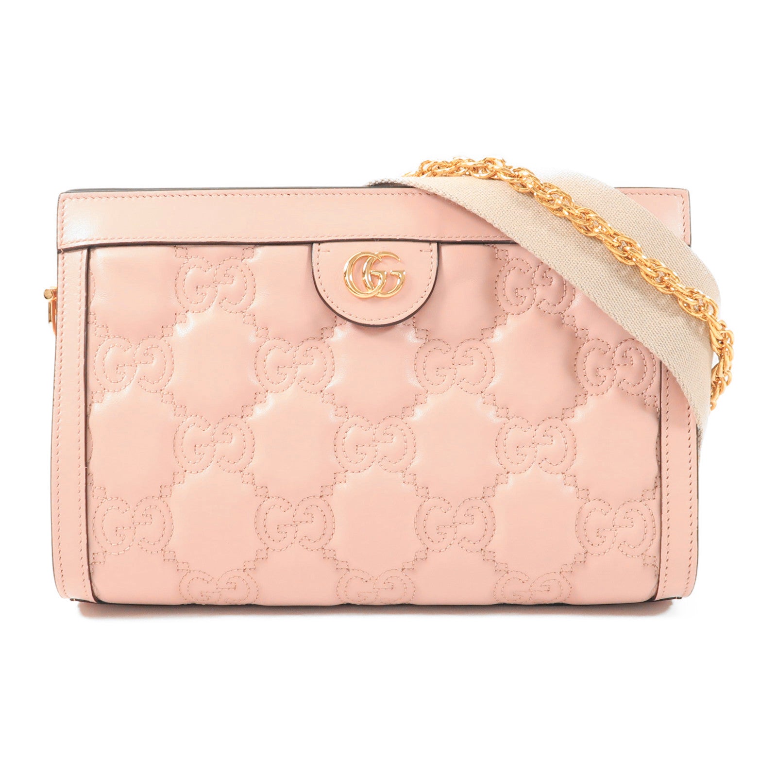 GUCCI 牛皮皮革GG Matelasse Small金扣肩背袋