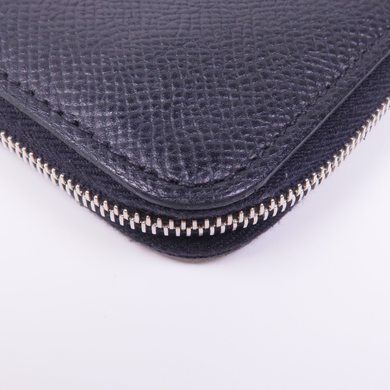 HERMES 【激減優惠】Epsom皮革Silk'In Compact Wallet銀扣錢包Noir