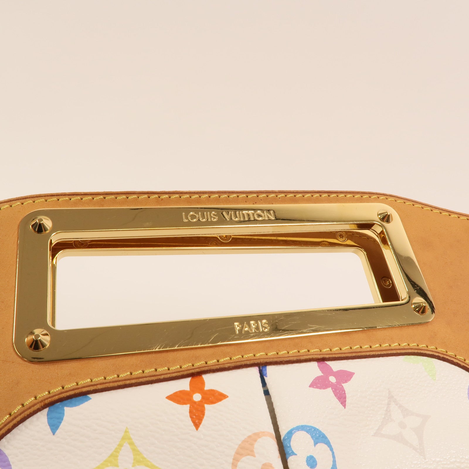 LOUIS VUITTON Monogram Multicolore Judy MM金扣鏈帶手挽肩背兩用袋