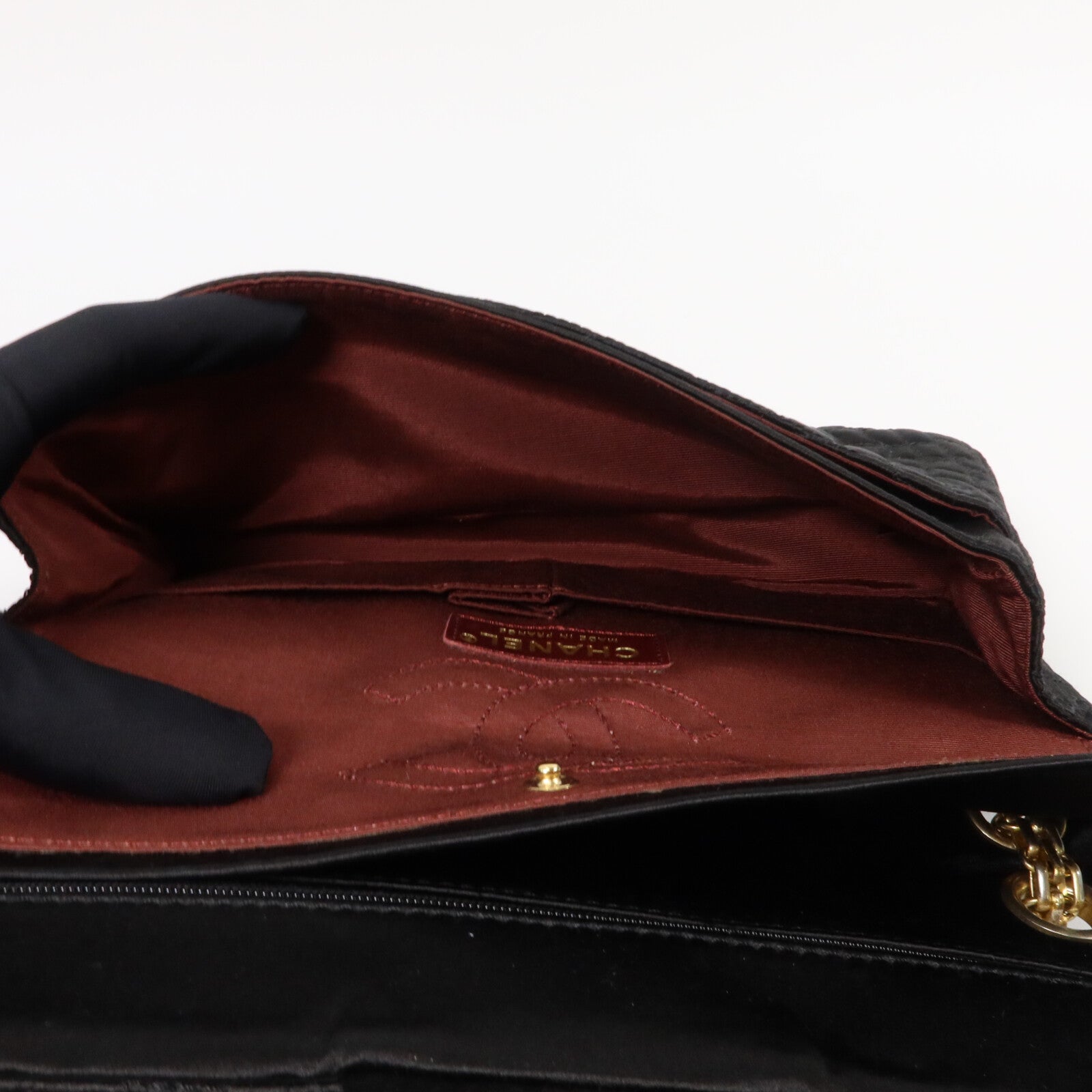 CHANEL Satin 2.55 East West鏈帶肩背袋