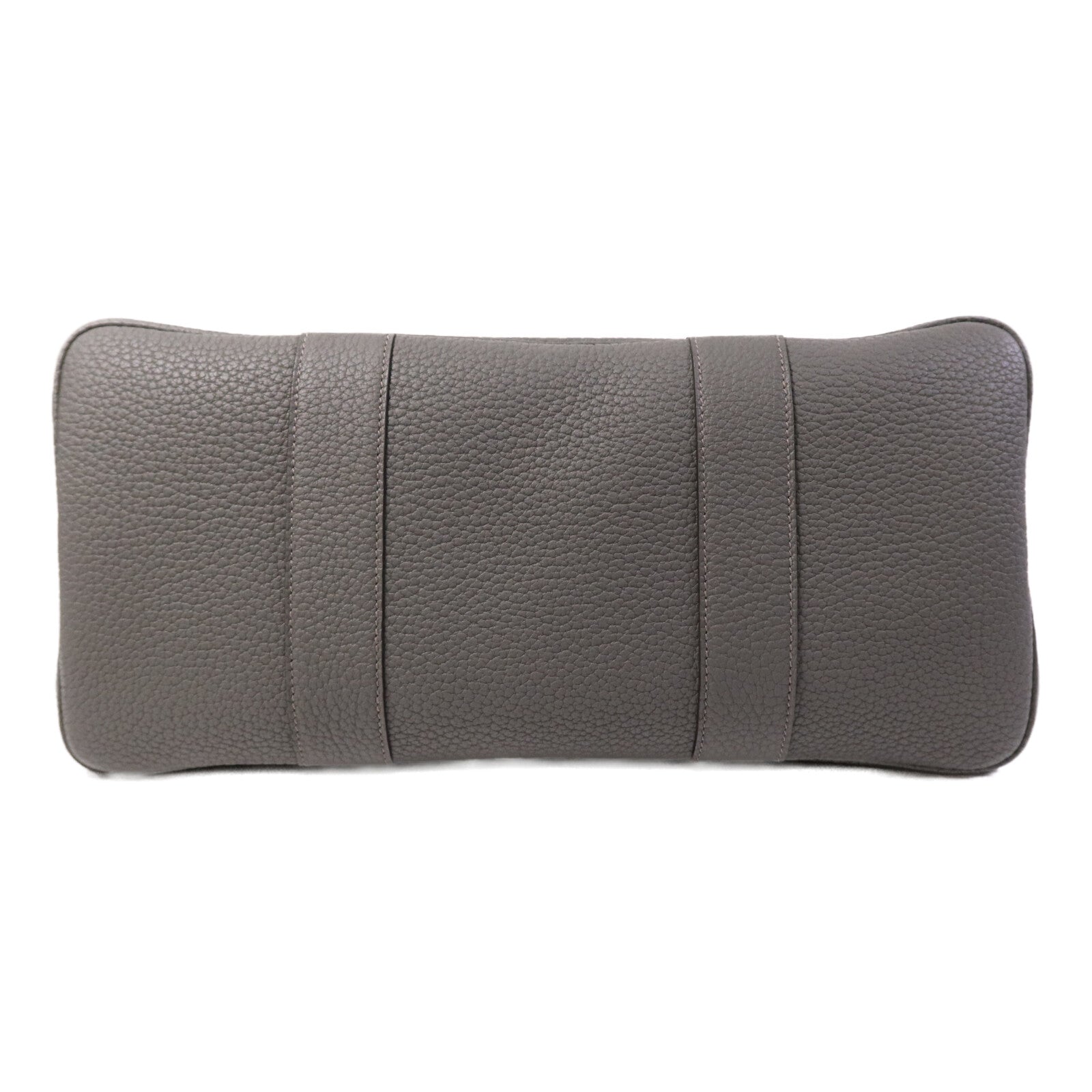 HERMES 帆布Garden Party TPM銀扣手挽袋Beige/Gris Meyer