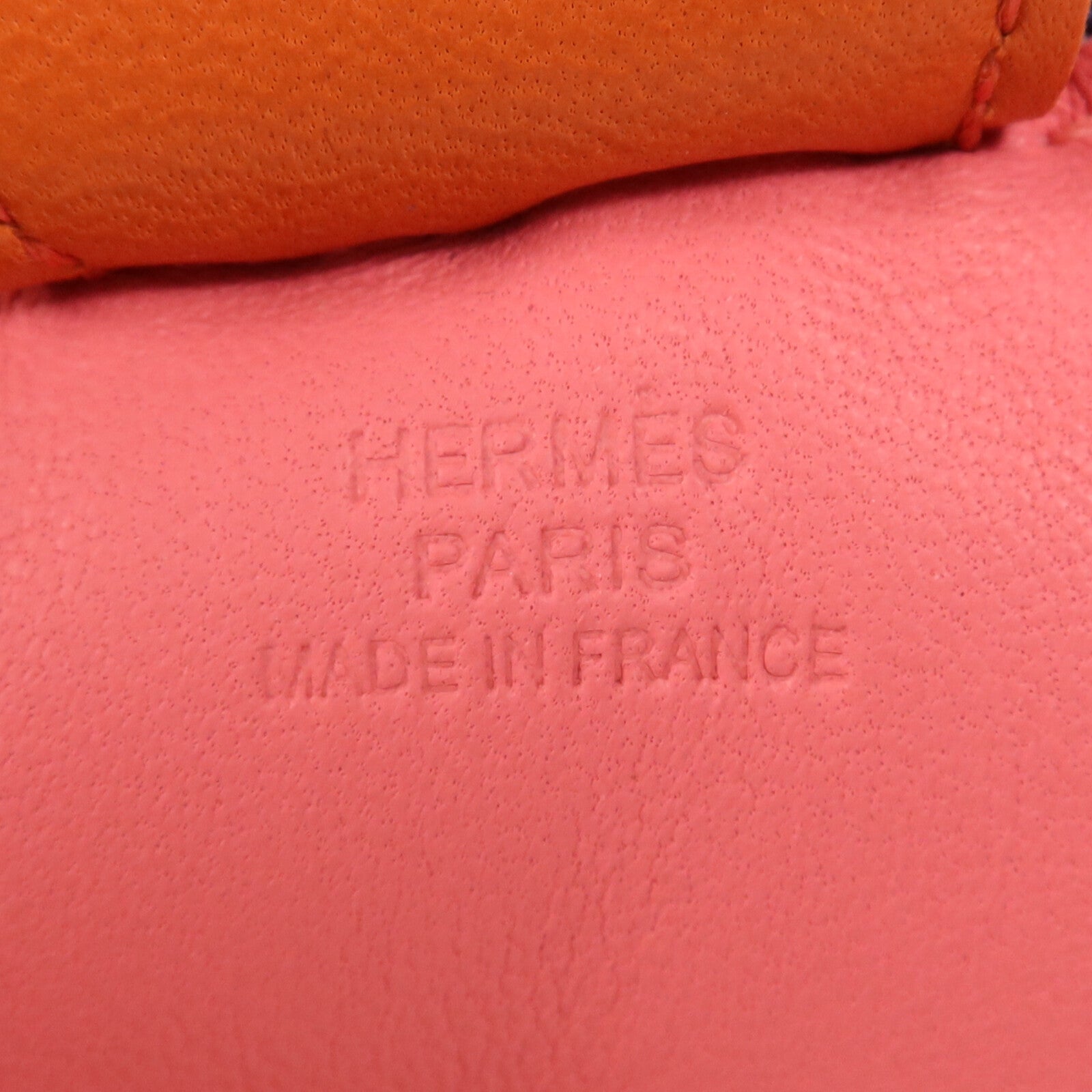 HERMES Milo皮革Rodeo MM掛飾Rose Azalee