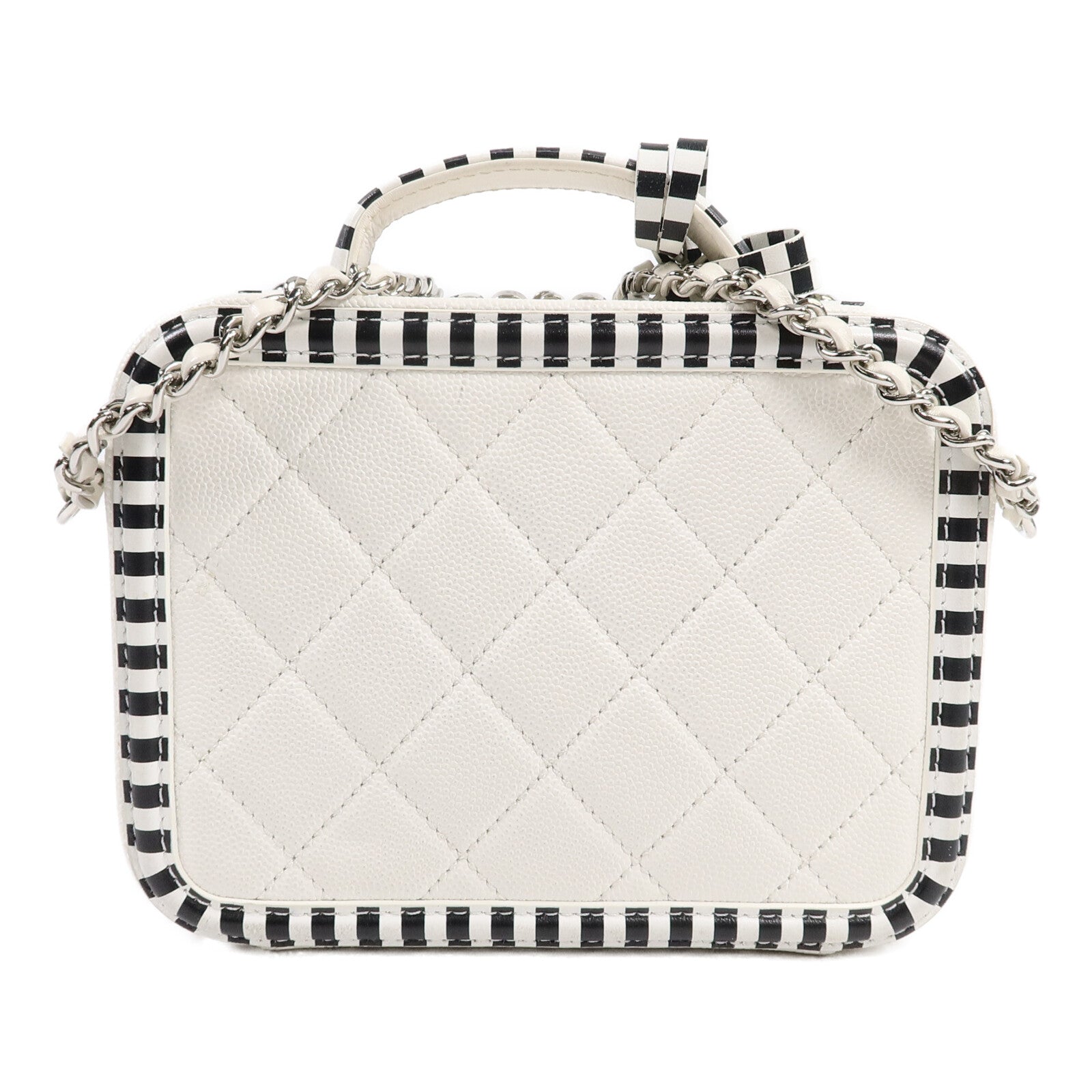 CHANEL 牛皮皮革CC Filigree Vanity Case手挽肩背兩用袋