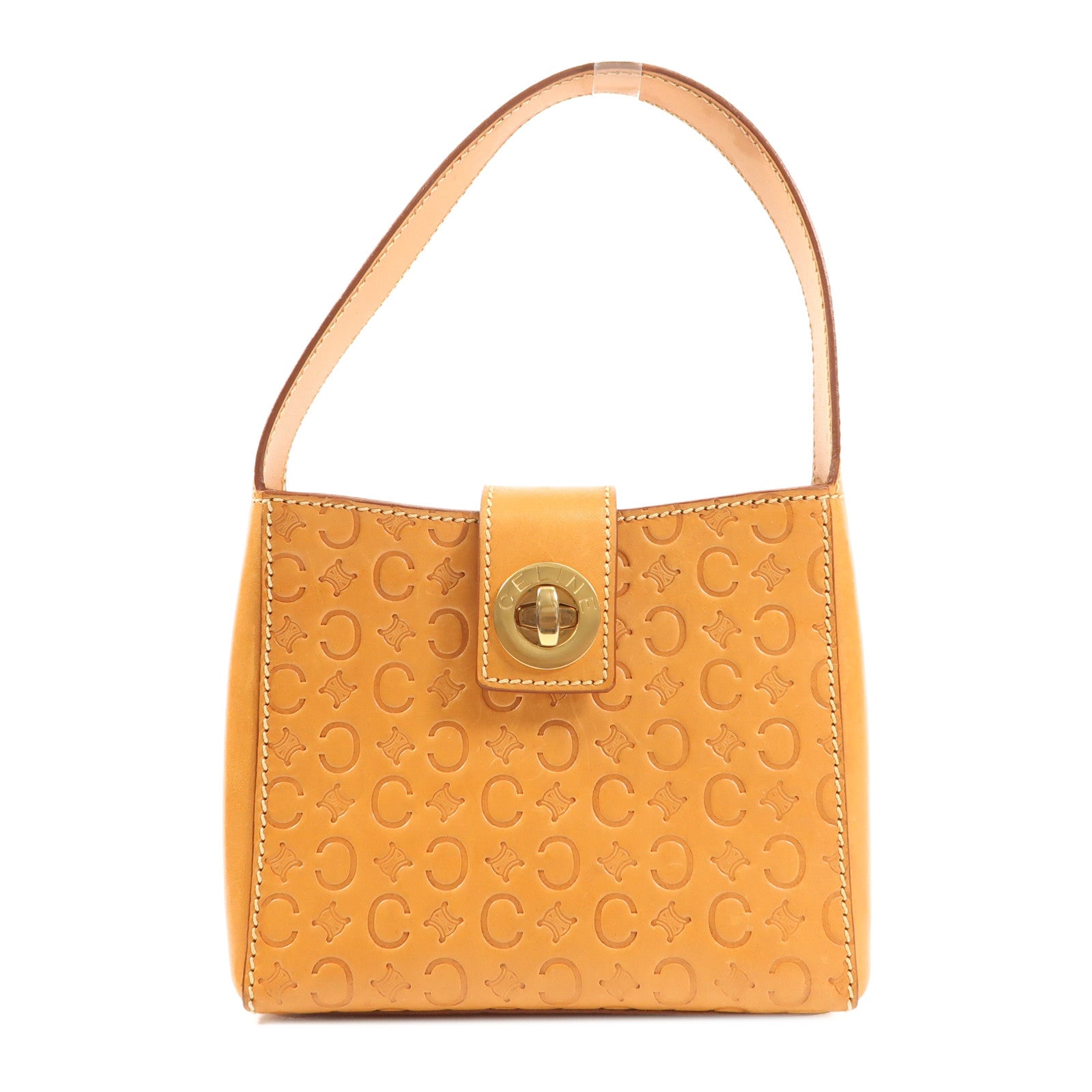 CELINE 牛皮皮革Hand Bag金扣手挽袋