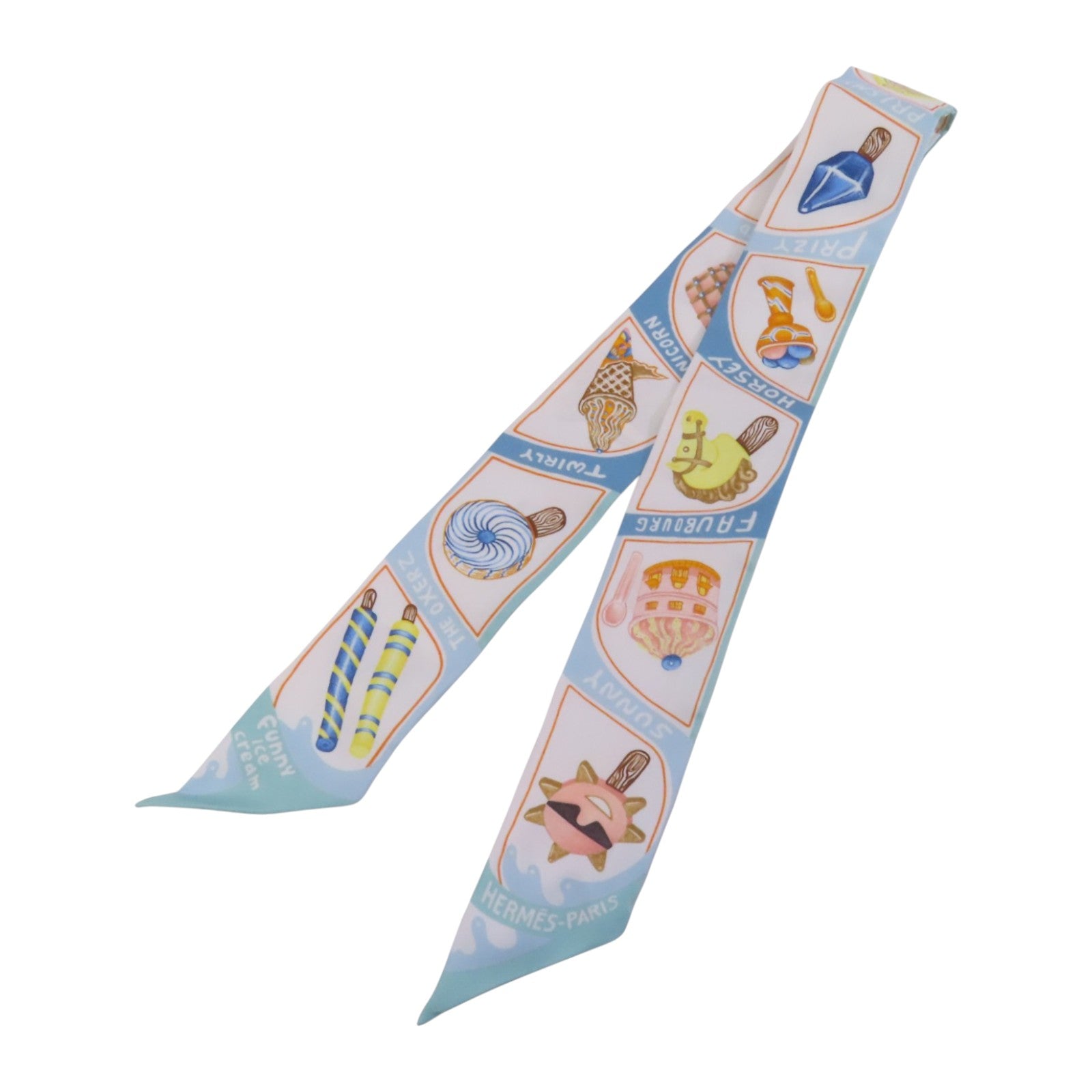 HERMES 絲質Twilly Scarf絲巾