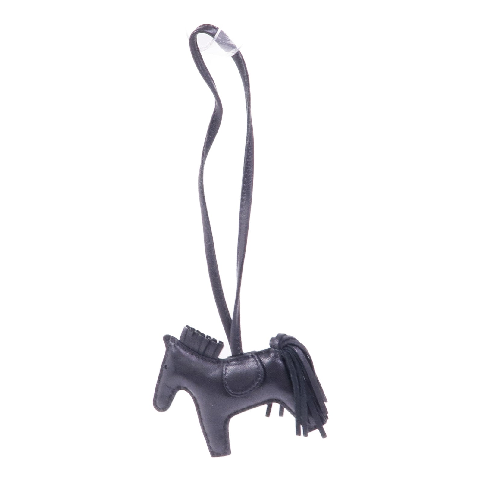 HERMES Milo皮革Rodeo PM掛飾Noir