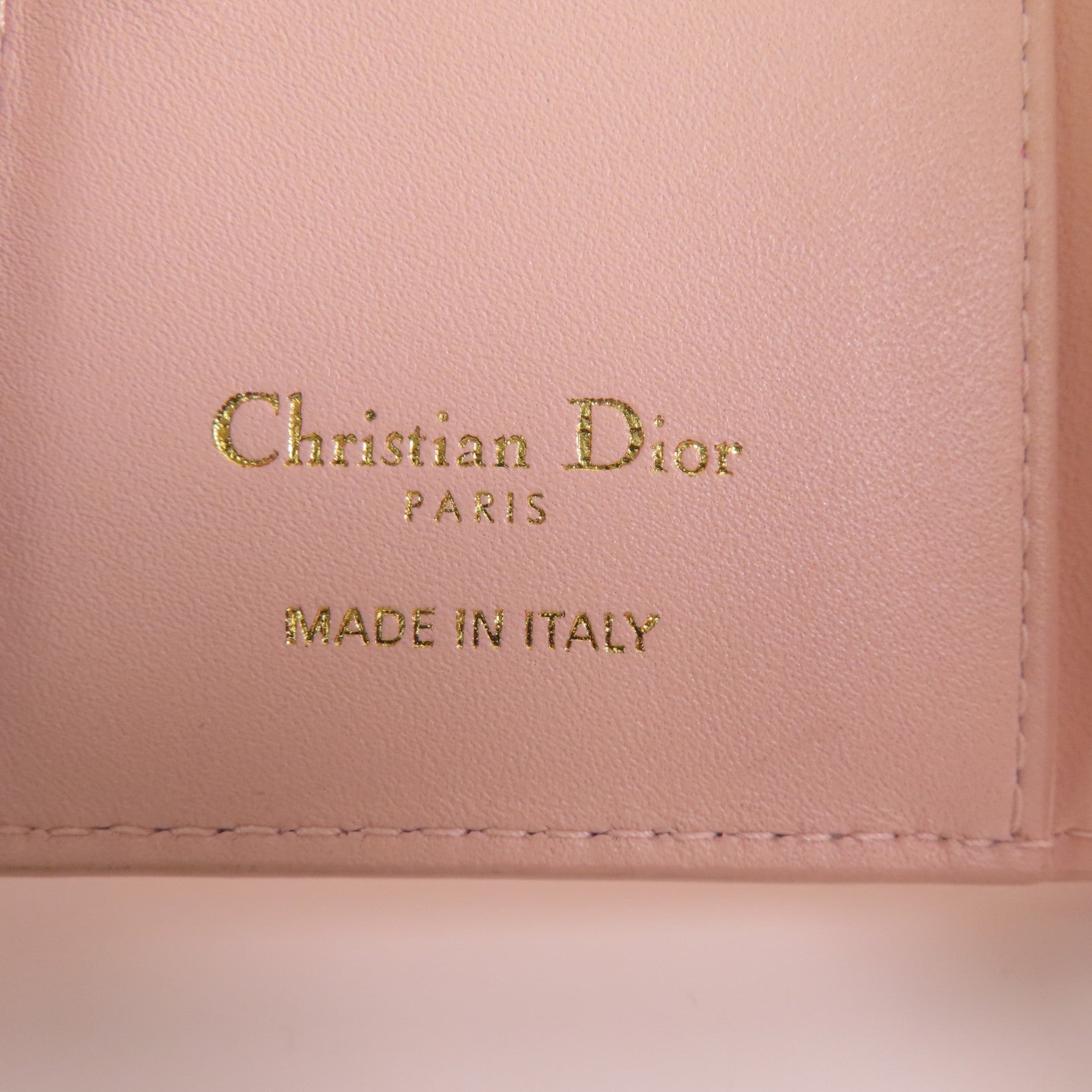 Dior 羊皮皮革Caro Dahlia Wallet金扣短錢包