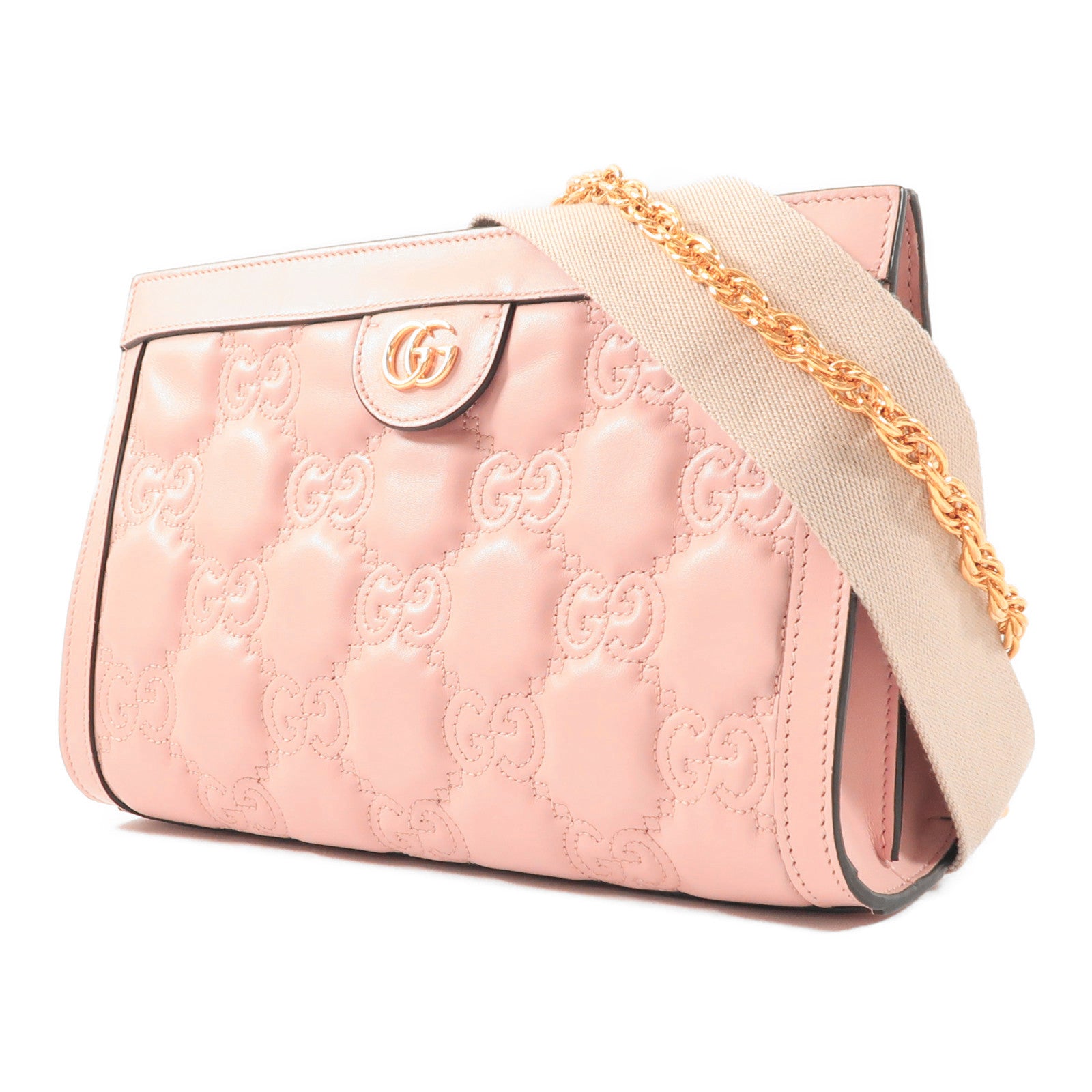 GUCCI 牛皮皮革GG Matelasse Small金扣肩背袋