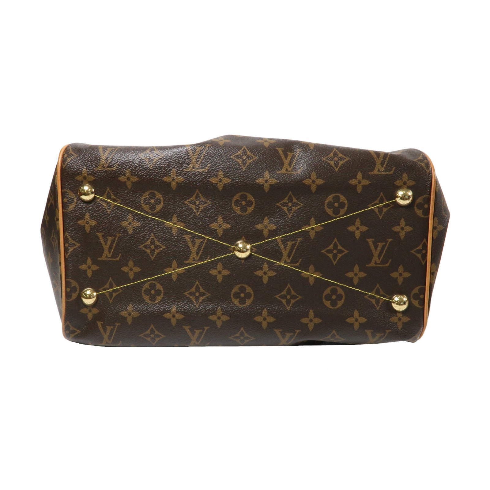 LOUIS VUITTON Monogram Tivoli GM金扣肩背袋啡色