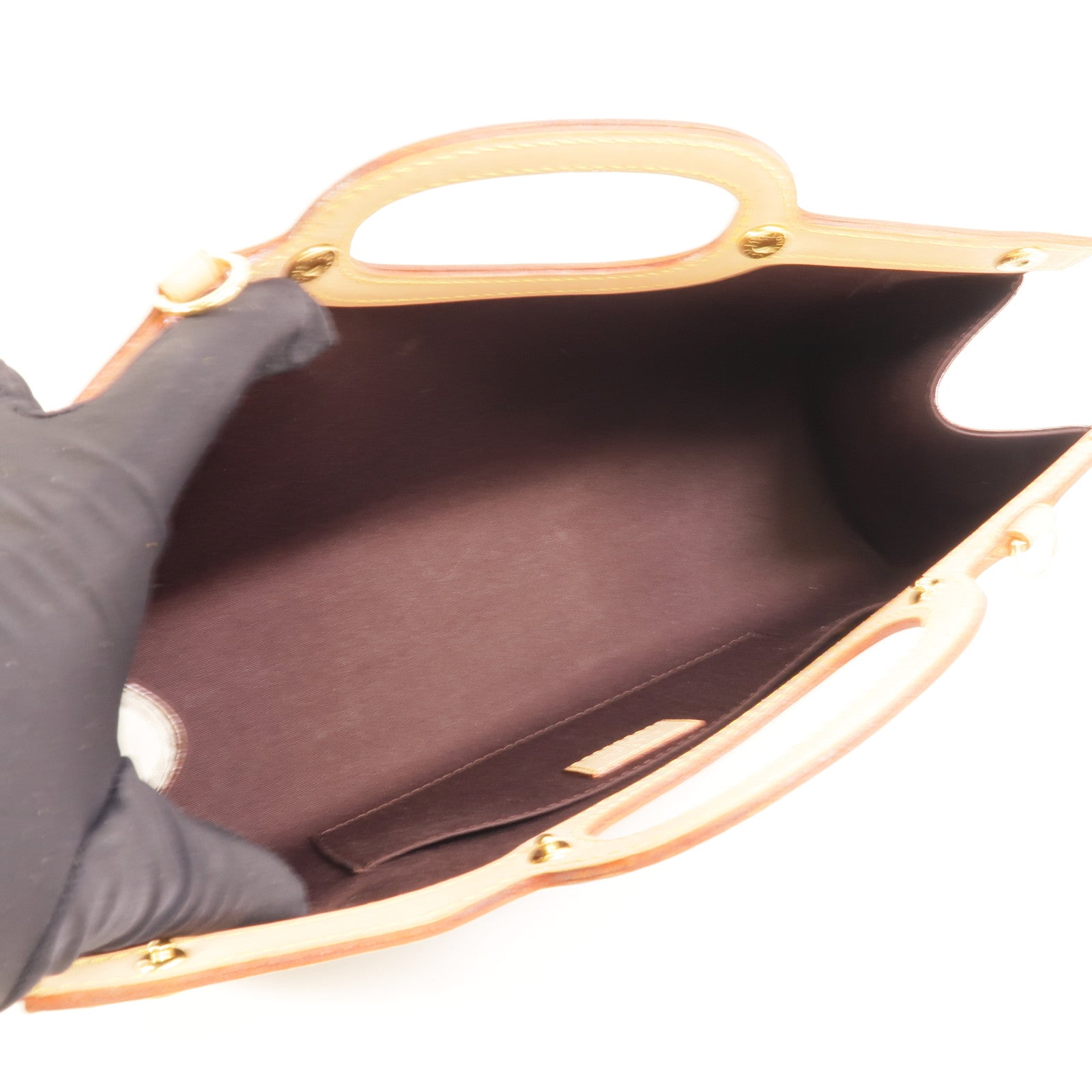 LOUIS VUITTON Vernis Roxbury Drive金扣手挽肩背兩用袋酒紅色