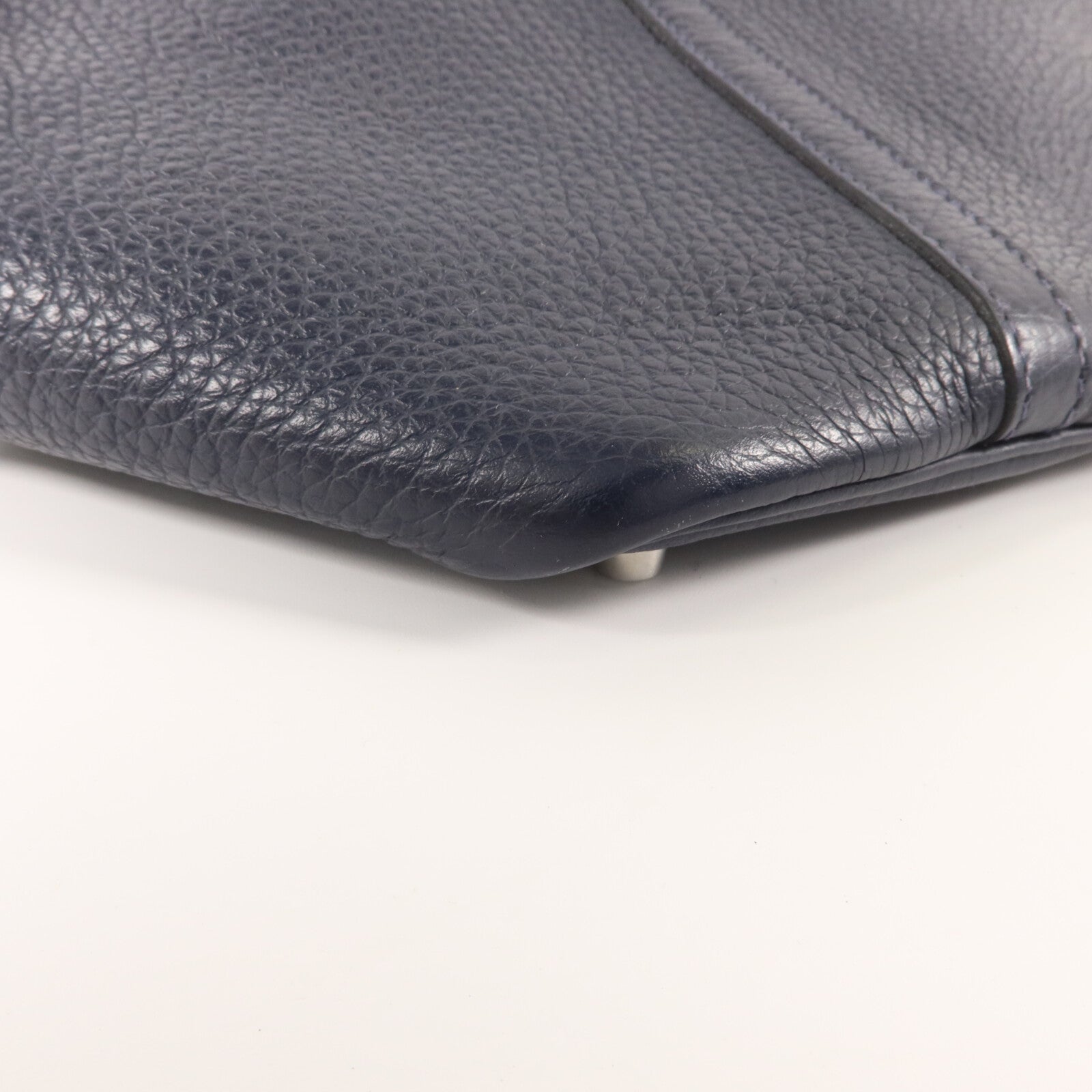 HERMES Clemence皮革Picotin PM手挽袋Bleu Nuit/Bleu Franc