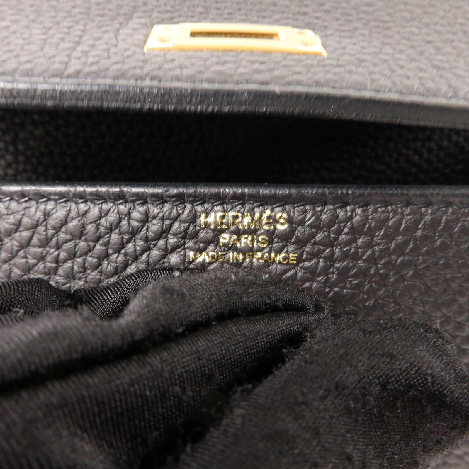 HERMES Togo皮革Kelly 25手挽肩背兩用袋Noir