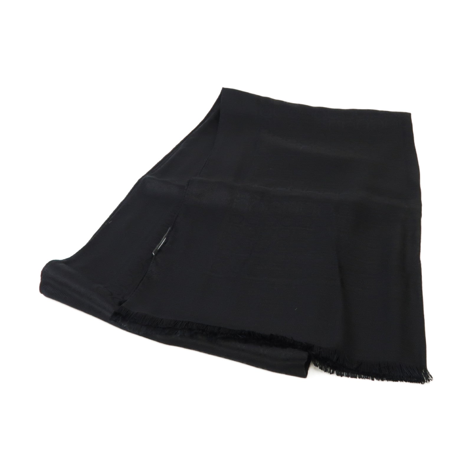 Salvatore Ferragamo 【激減優惠】羊絨/絲質Scarf圍巾黒色