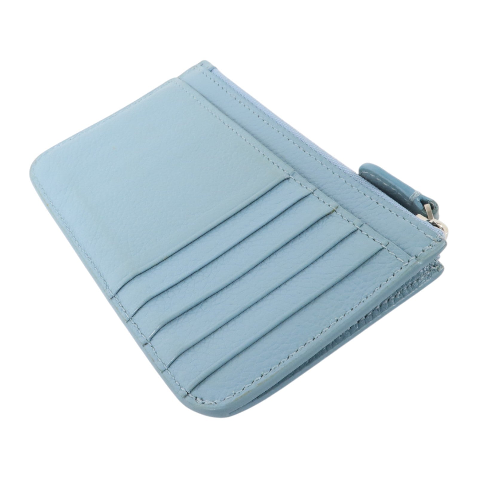 BALENCIAGA 牛皮皮革Coin and Card Holder銀扣零錢包/卡片套