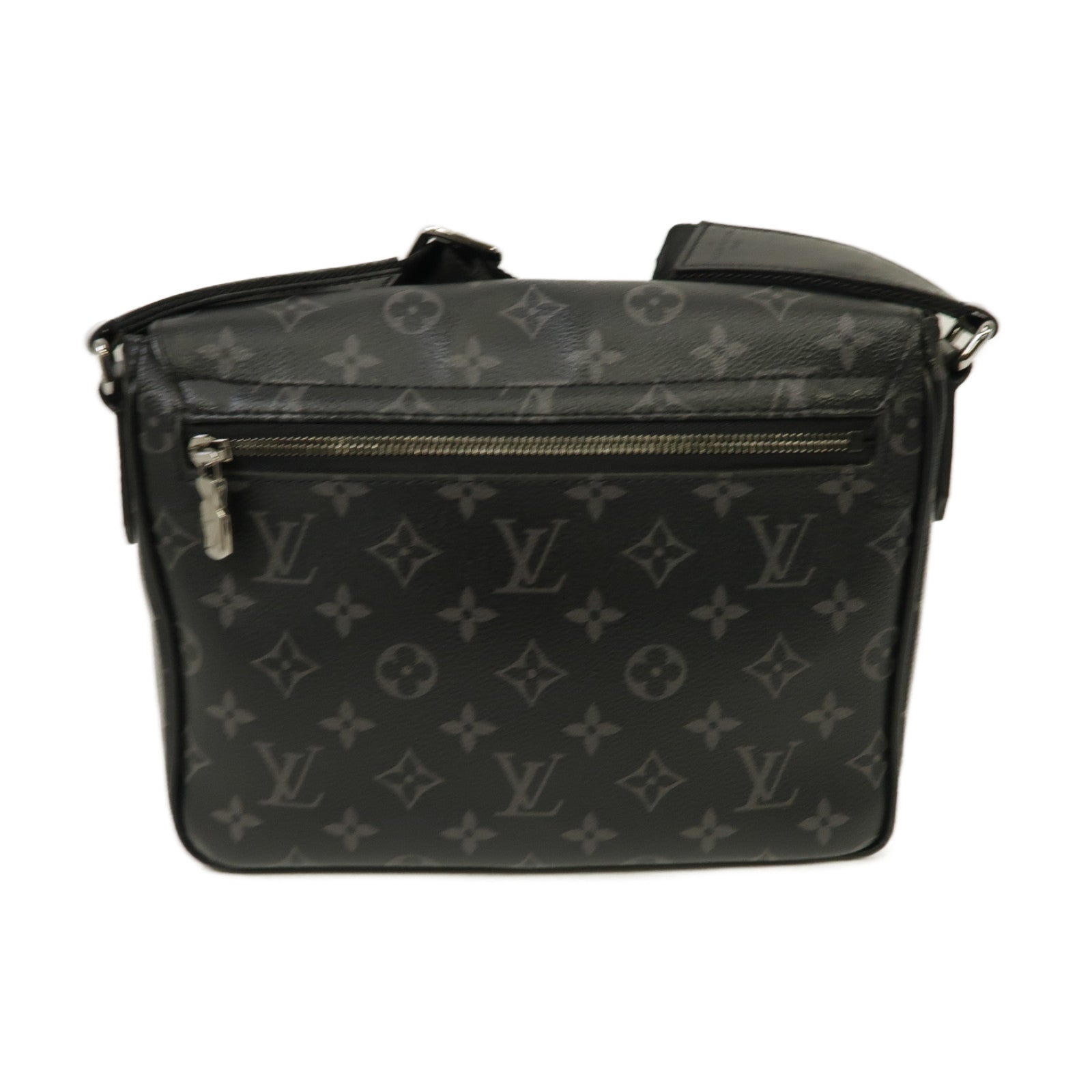 LOUIS VUITTON Monogram Eclipse District PM銀扣肩背袋黑色