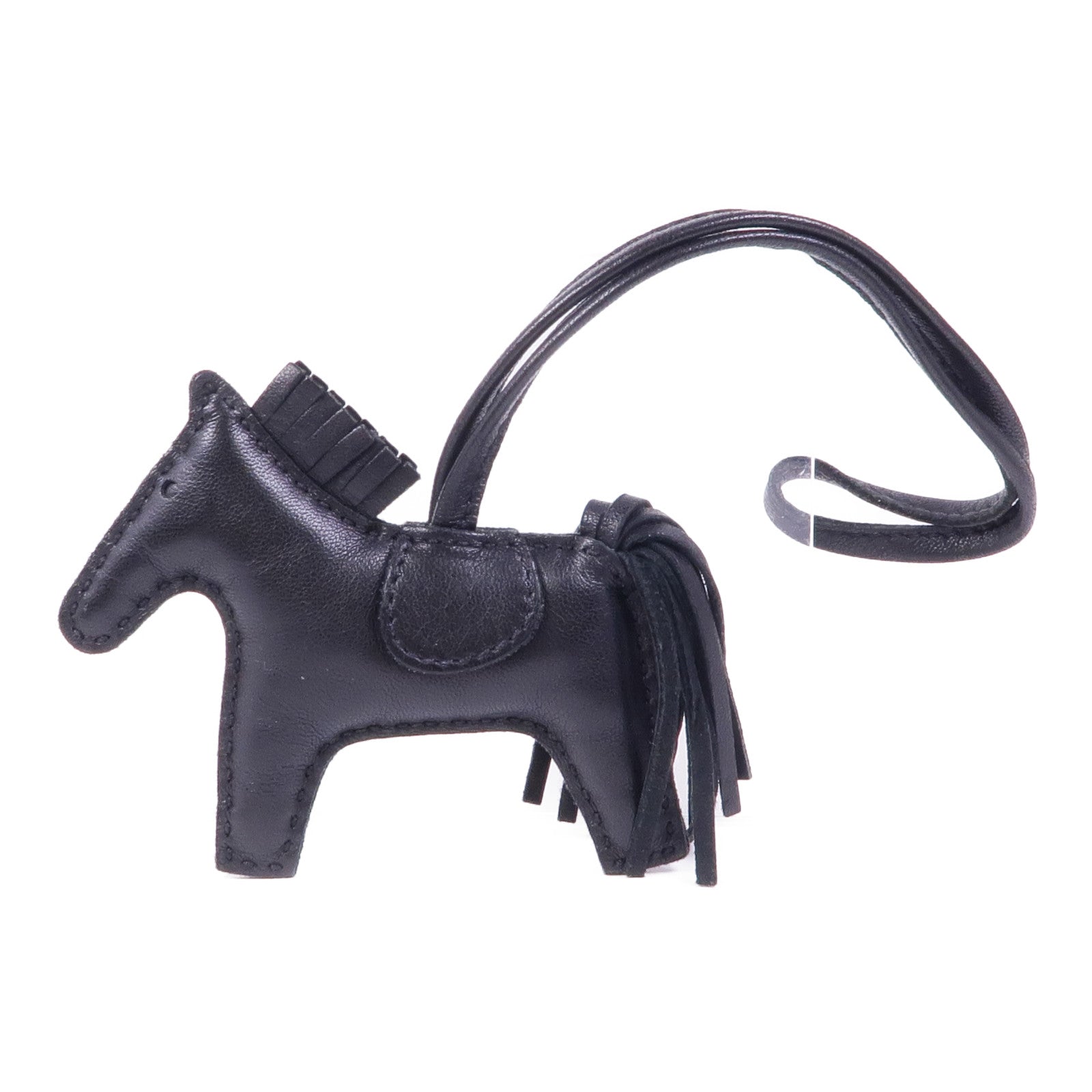 HERMES Milo皮革Rodeo PM掛飾Noir