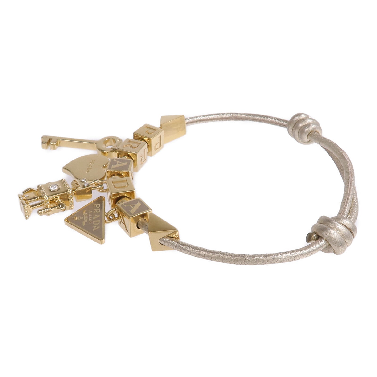PRADA 金屬/Nappa皮革Bracelet手帶