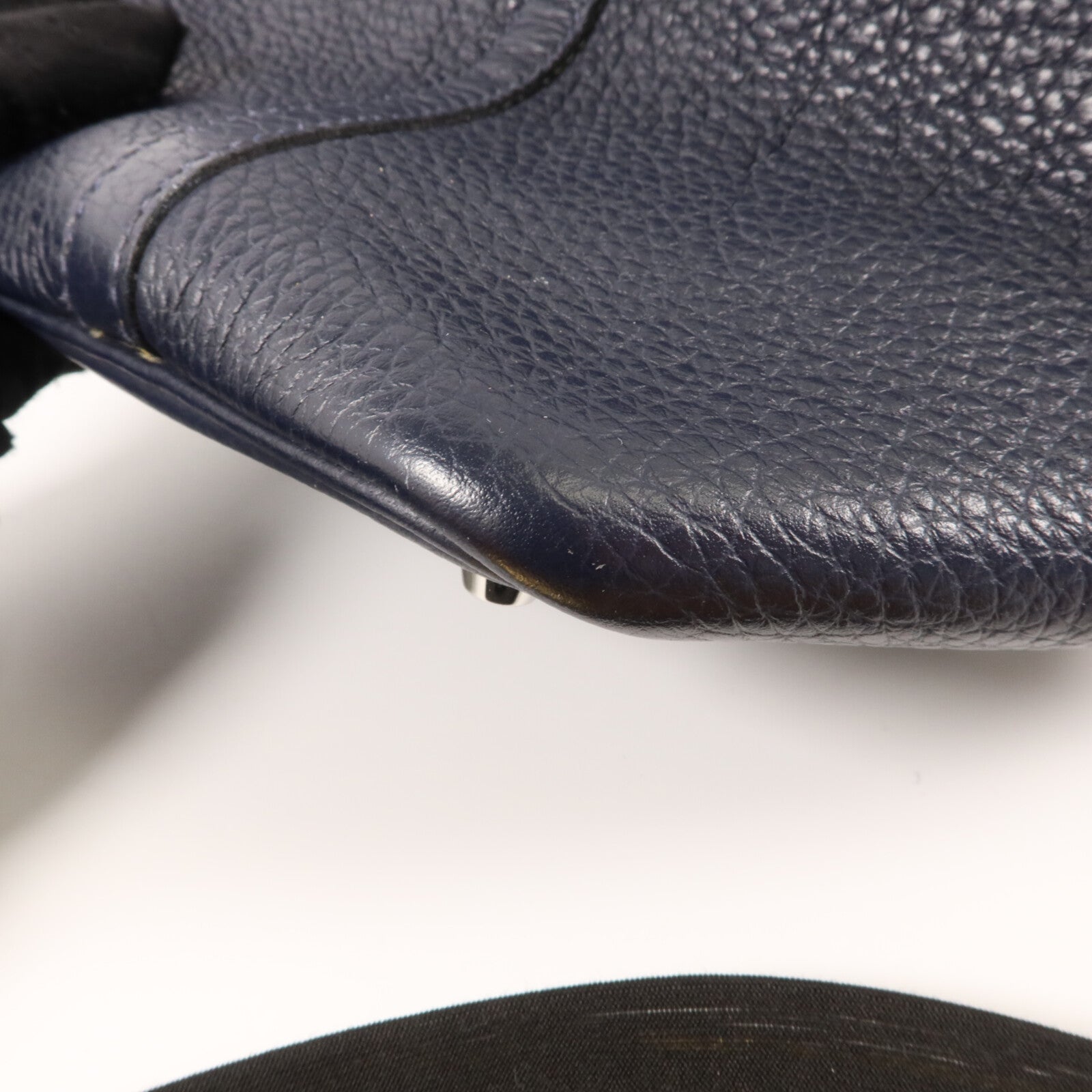HERMES Clemence皮革Picotin PM手挽袋Bleu Nuit/Bleu Franc
