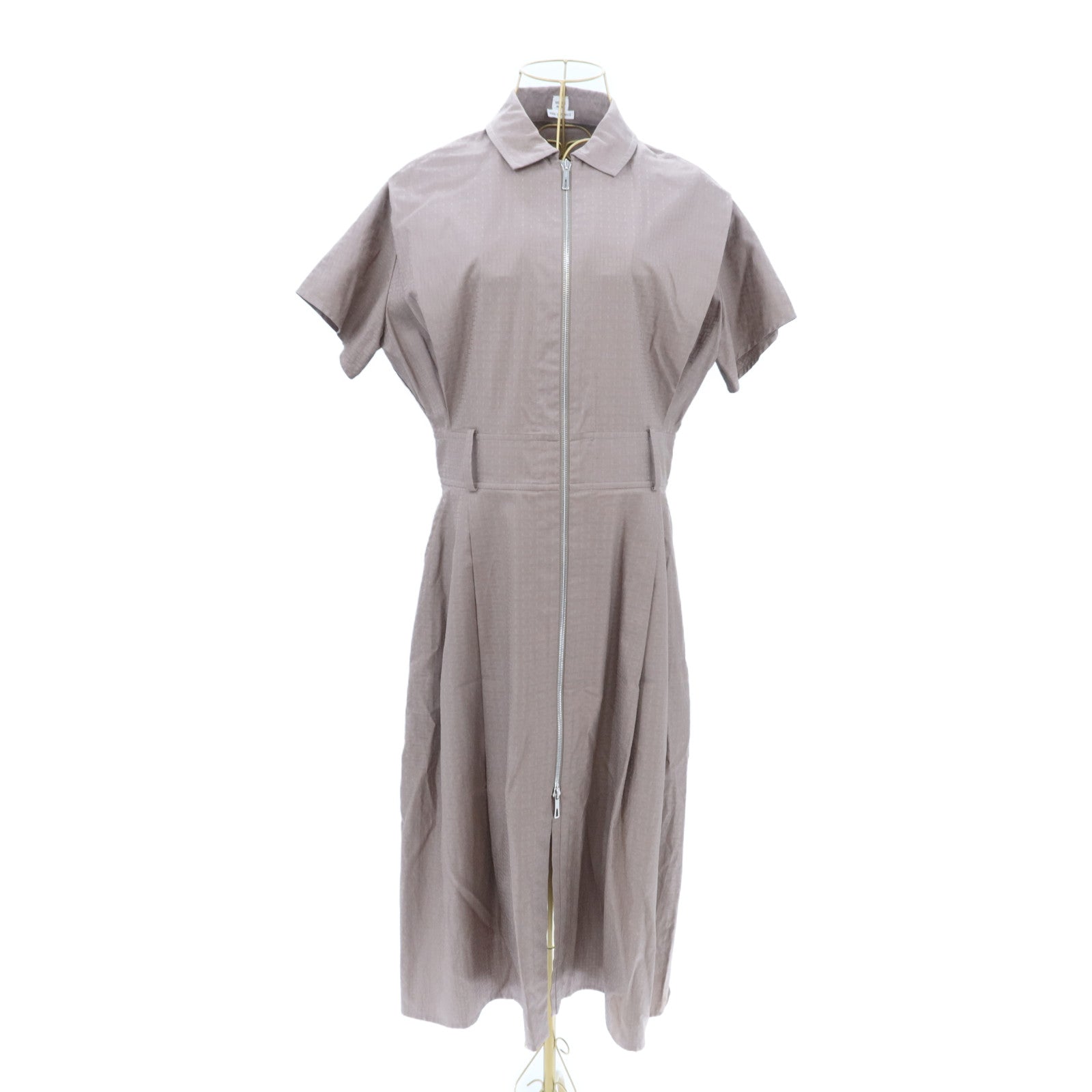 HERMES Cashmere/Silk Mosaique Zip-Up Dress連身裙