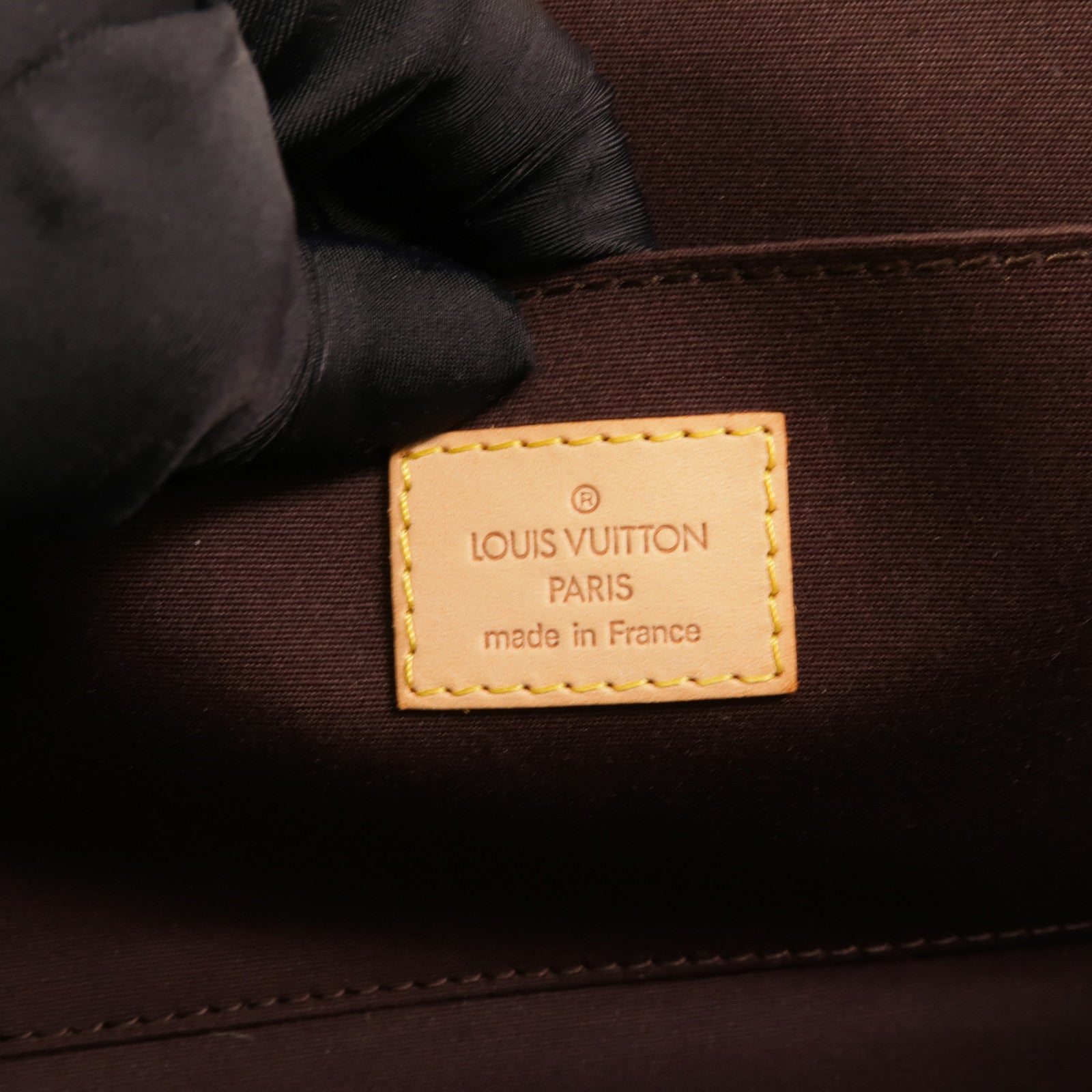 LOUIS VUITTON Vernis Roxbury Drive金扣手挽肩背兩用袋酒紅色