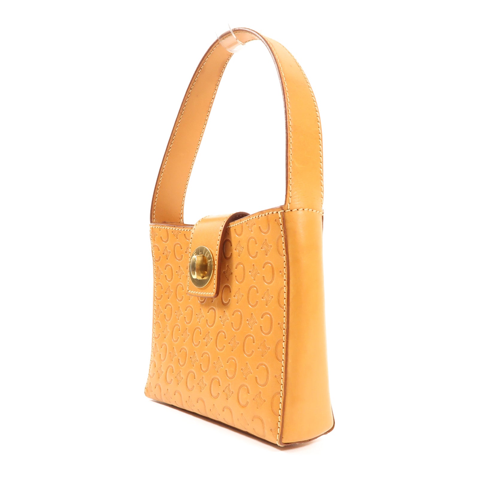 CELINE 牛皮皮革Hand Bag金扣手挽袋