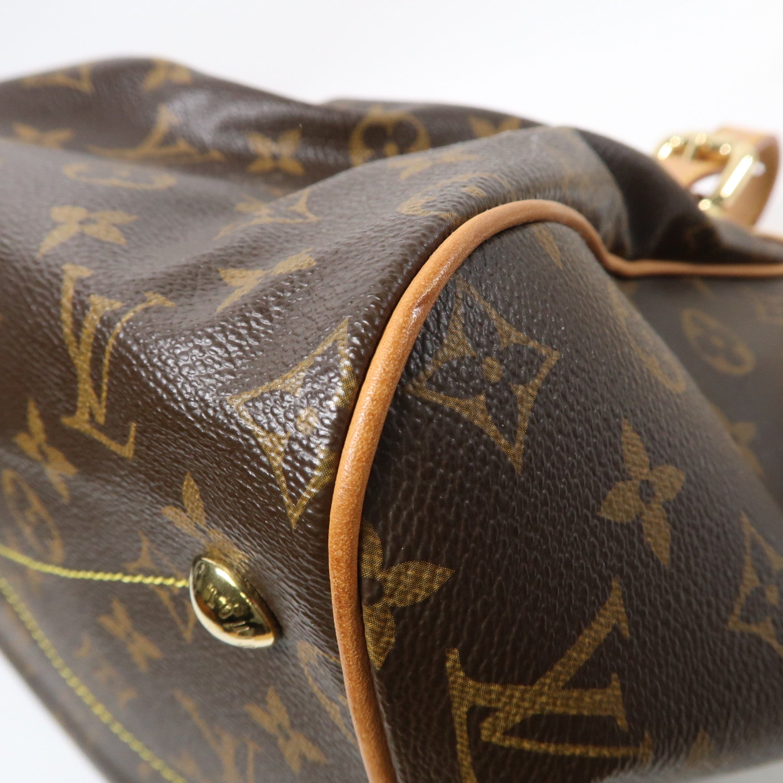 LOUIS VUITTON Monogram Tivoli GM金扣肩背袋啡色