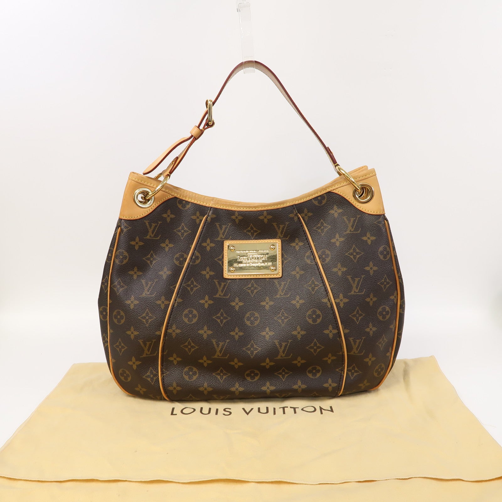 LOUIS VUITTON Monogram Galliera PM金扣肩背袋啡色
