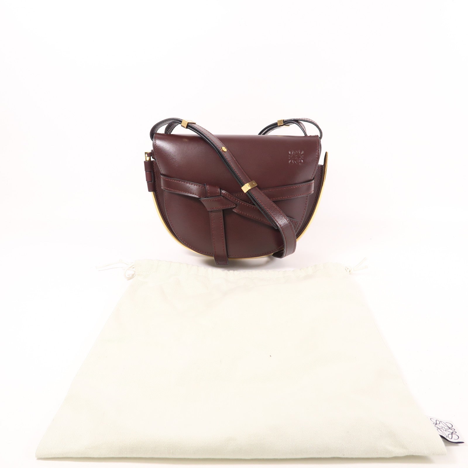 LOEWE 牛皮皮革Gate Medium金扣肩背袋