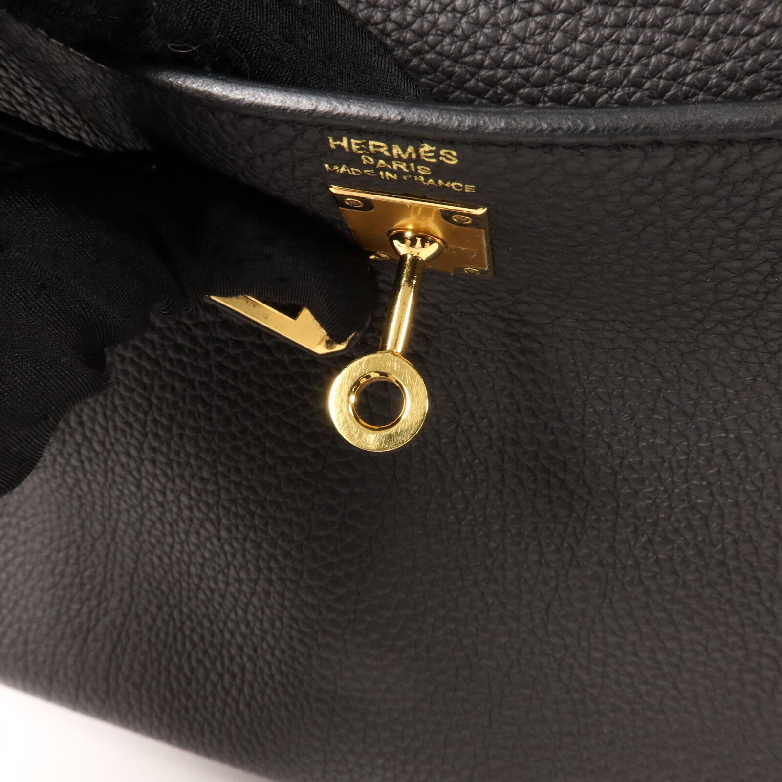 HERMES Togo皮革Kelly 25手挽肩背兩用袋Noir