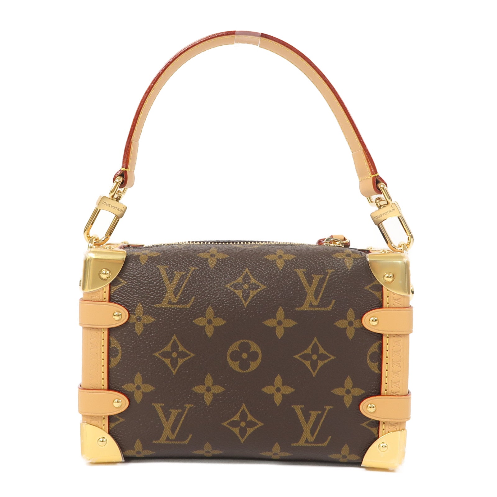 LOUIS VUITTON Monogram Side Trunk PM金扣手挽肩背兩用袋啡色