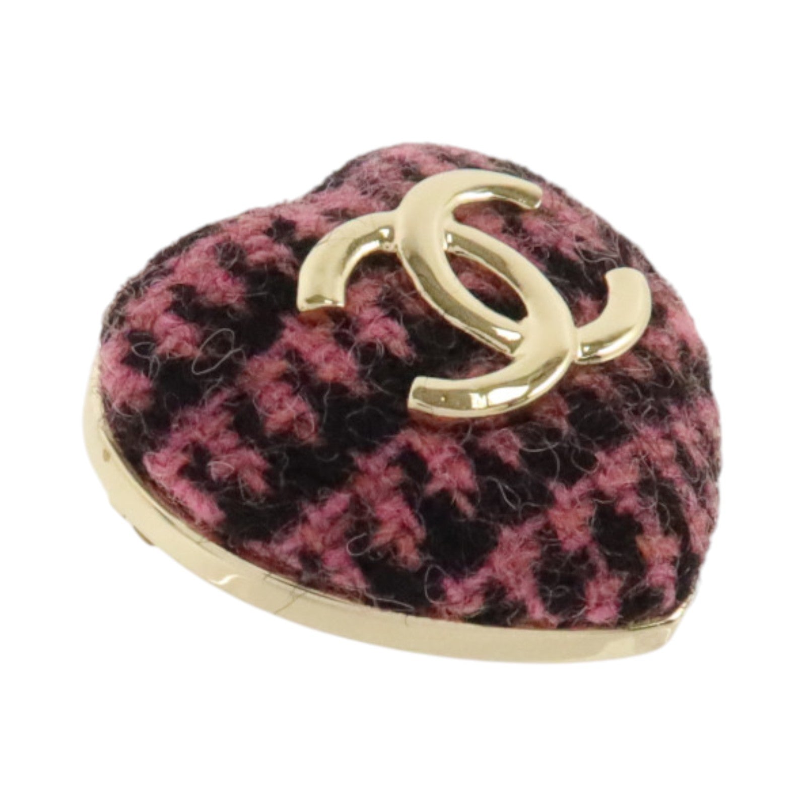 CHANEL 斜紋軟呢/金屬Brooch胸針