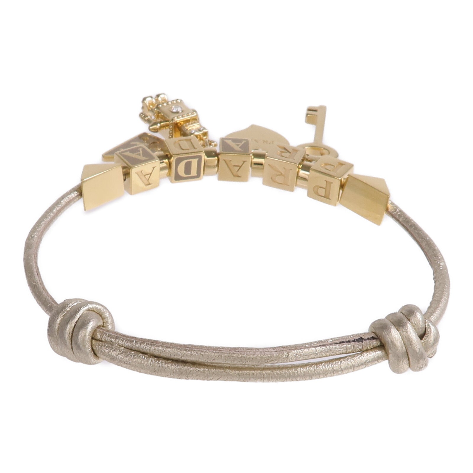 PRADA 金屬/Nappa皮革Bracelet手帶