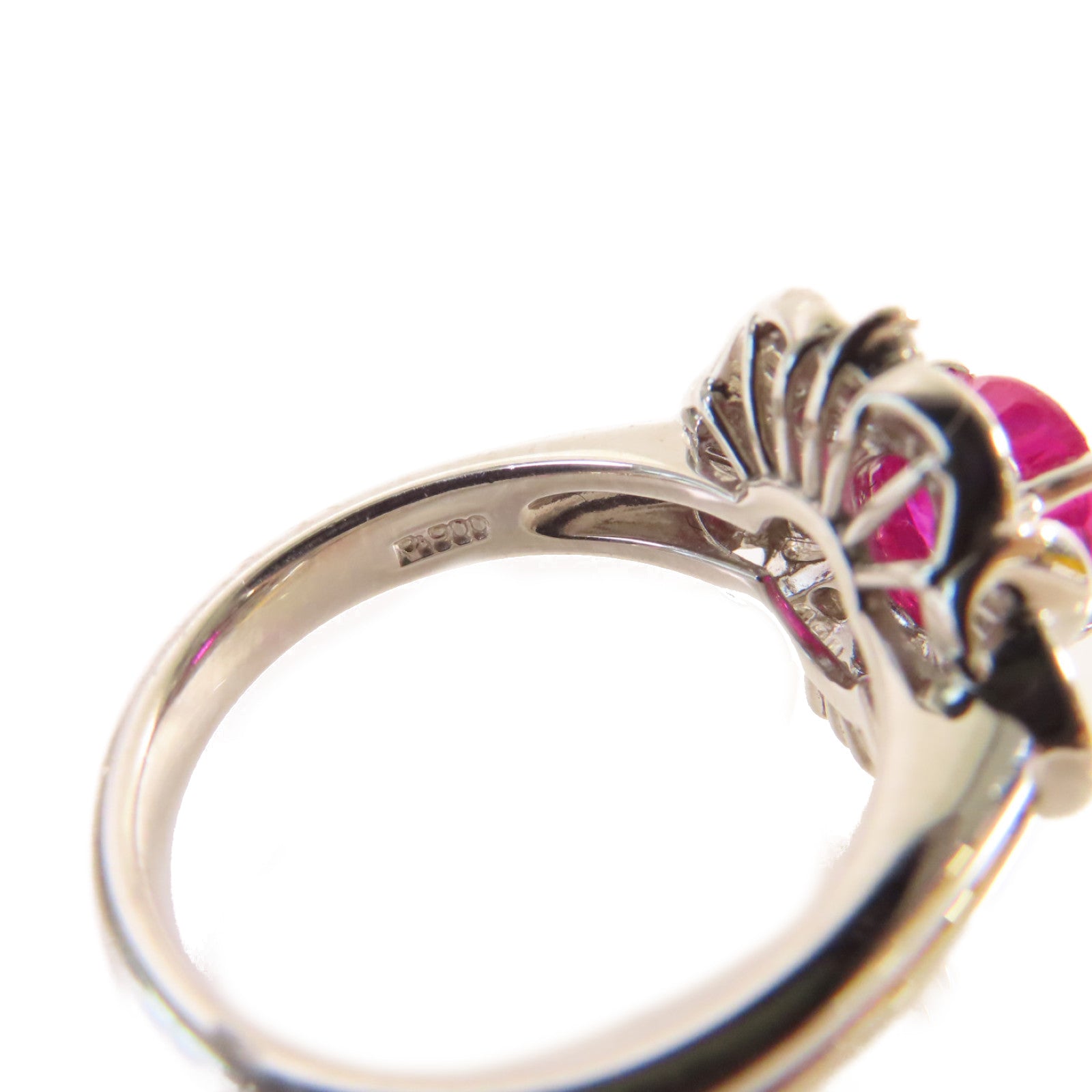 JEWELRY 【激減優惠】P900T鉑金1.39ct紅寶石/0.54ct鑽石Ruby Ring戒指US#5.75