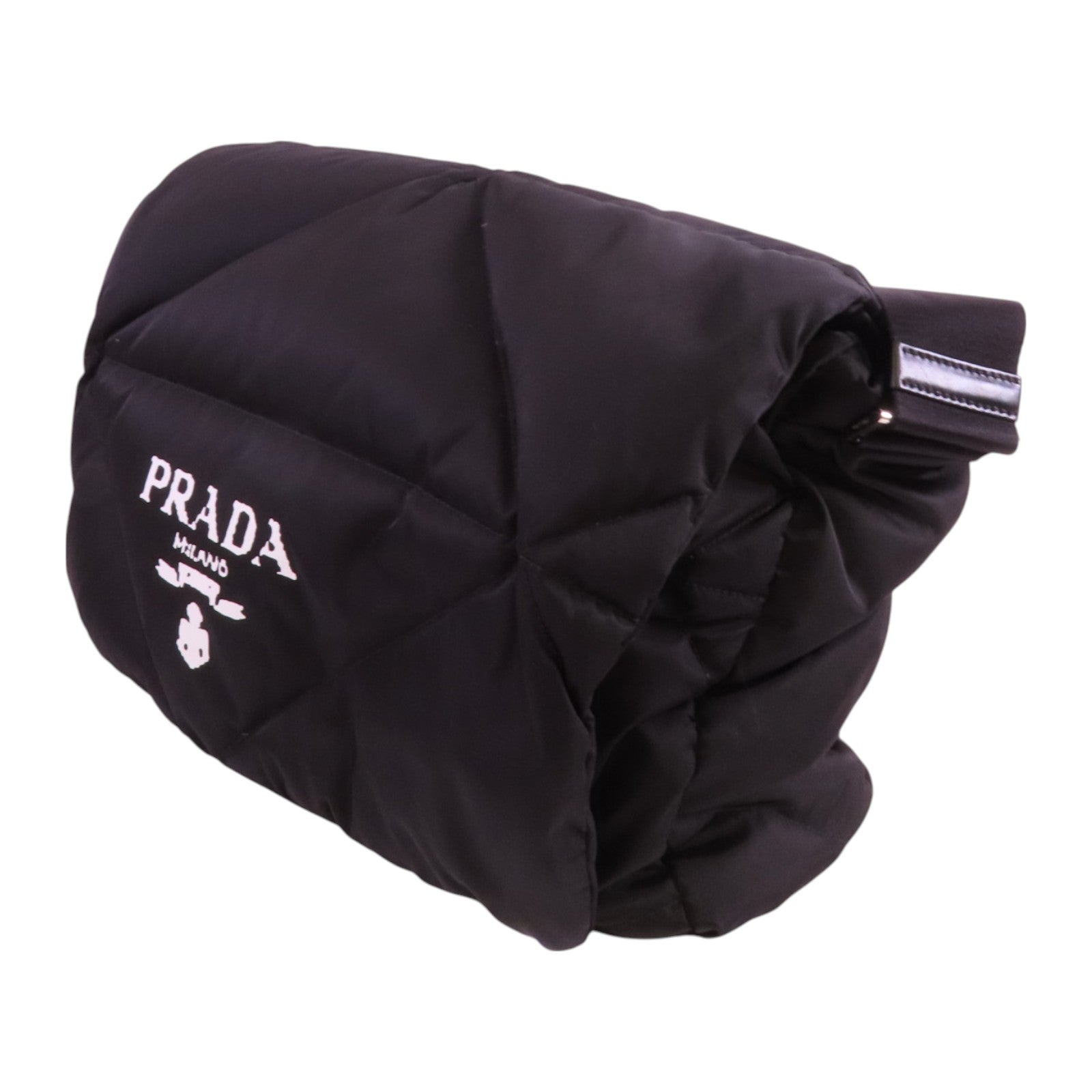 PRADA 尼龍Tessuto銀扣肩背袋