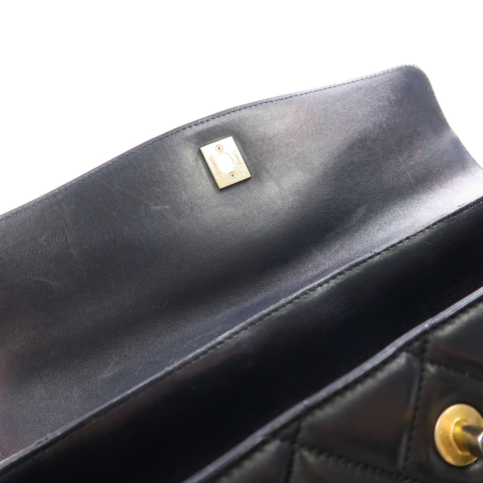 CHANEL 【激減優惠】菱格羊皮皮革Shoulder Bag金扣鏈帶肩背袋黑色