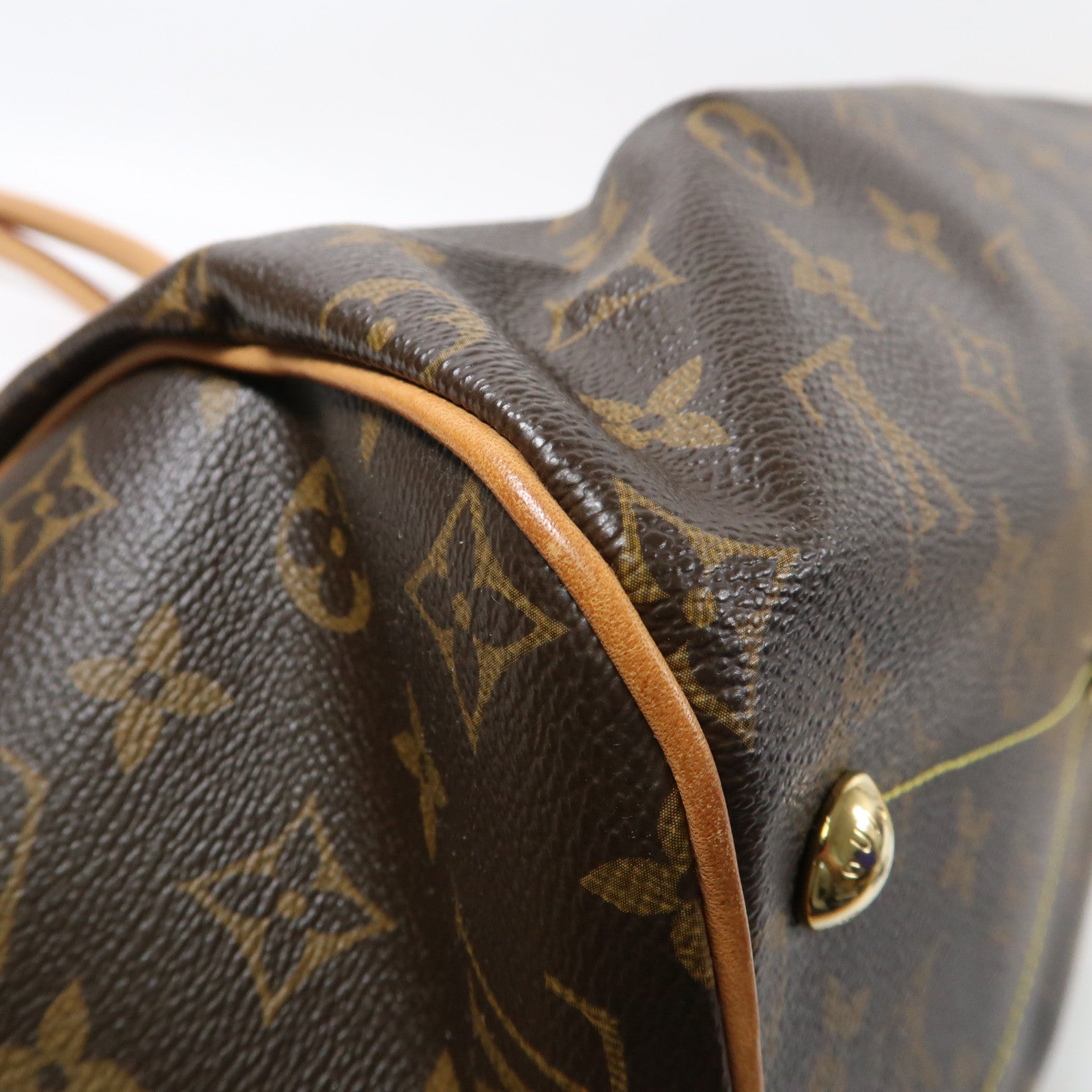 LOUIS VUITTON Monogram Tivoli GM金扣肩背袋啡色