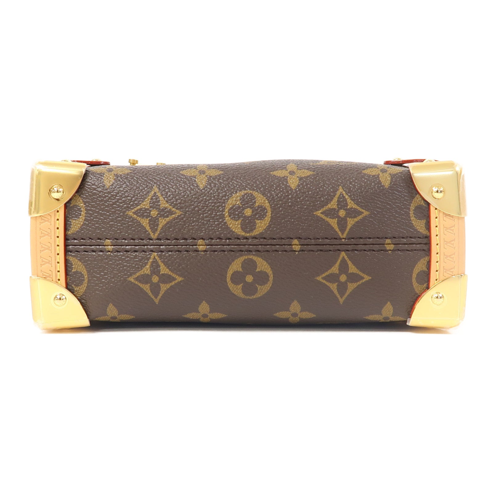 LOUIS VUITTON Monogram Side Trunk PM金扣手挽肩背兩用袋啡色