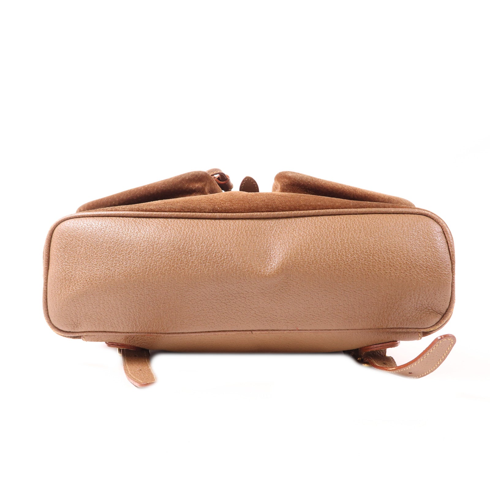 GUCCI 麂皮皮革Bamboo Backpack金扣背包