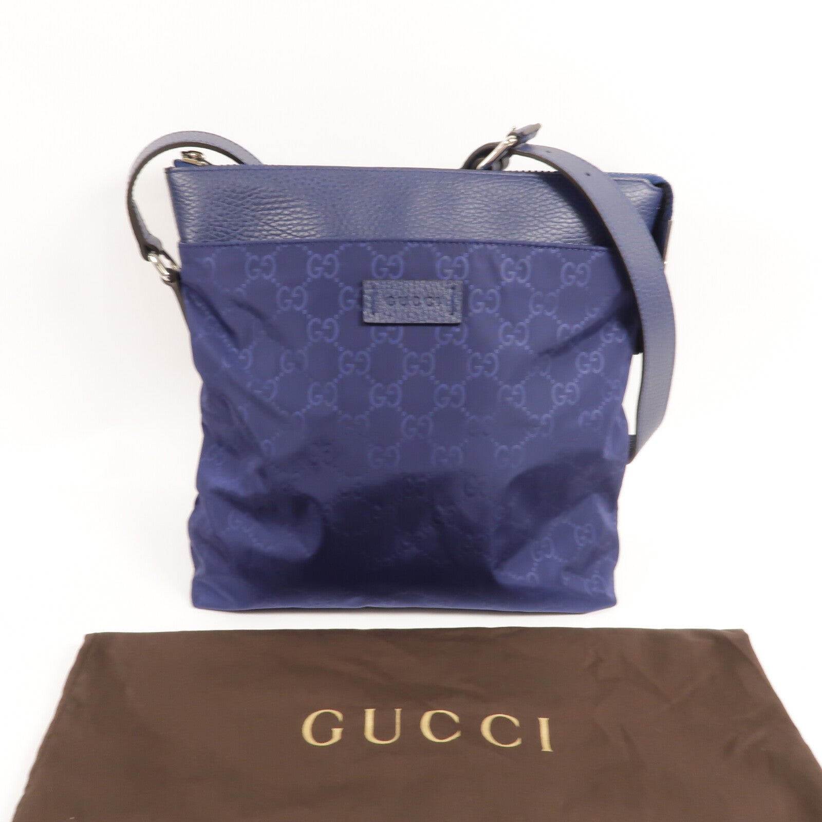 GUCCI 尼龍GG Nylon Flat Messenger Bag肩背袋