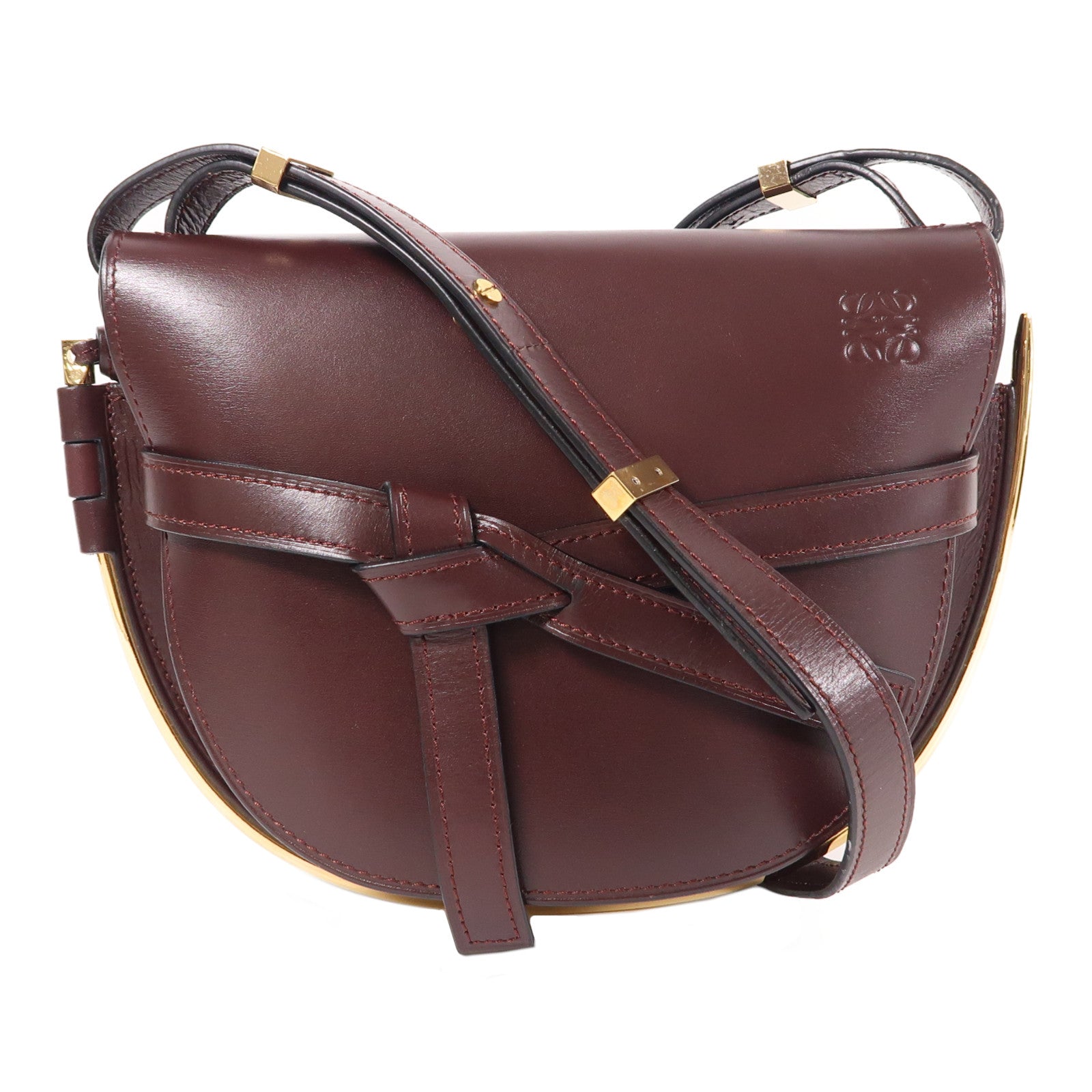 LOEWE 牛皮皮革Gate Medium金扣肩背袋