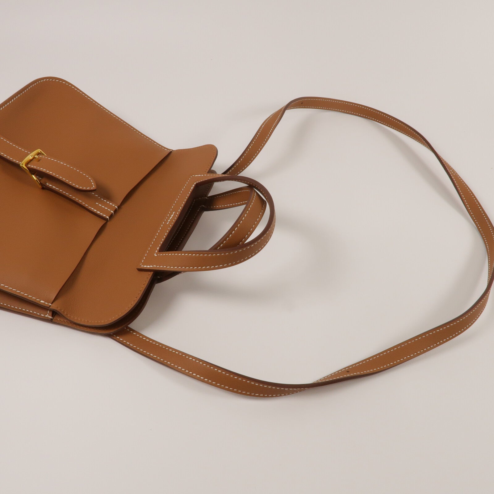 HERMES Swift皮革Mini Halzan手挽肩背兩用袋