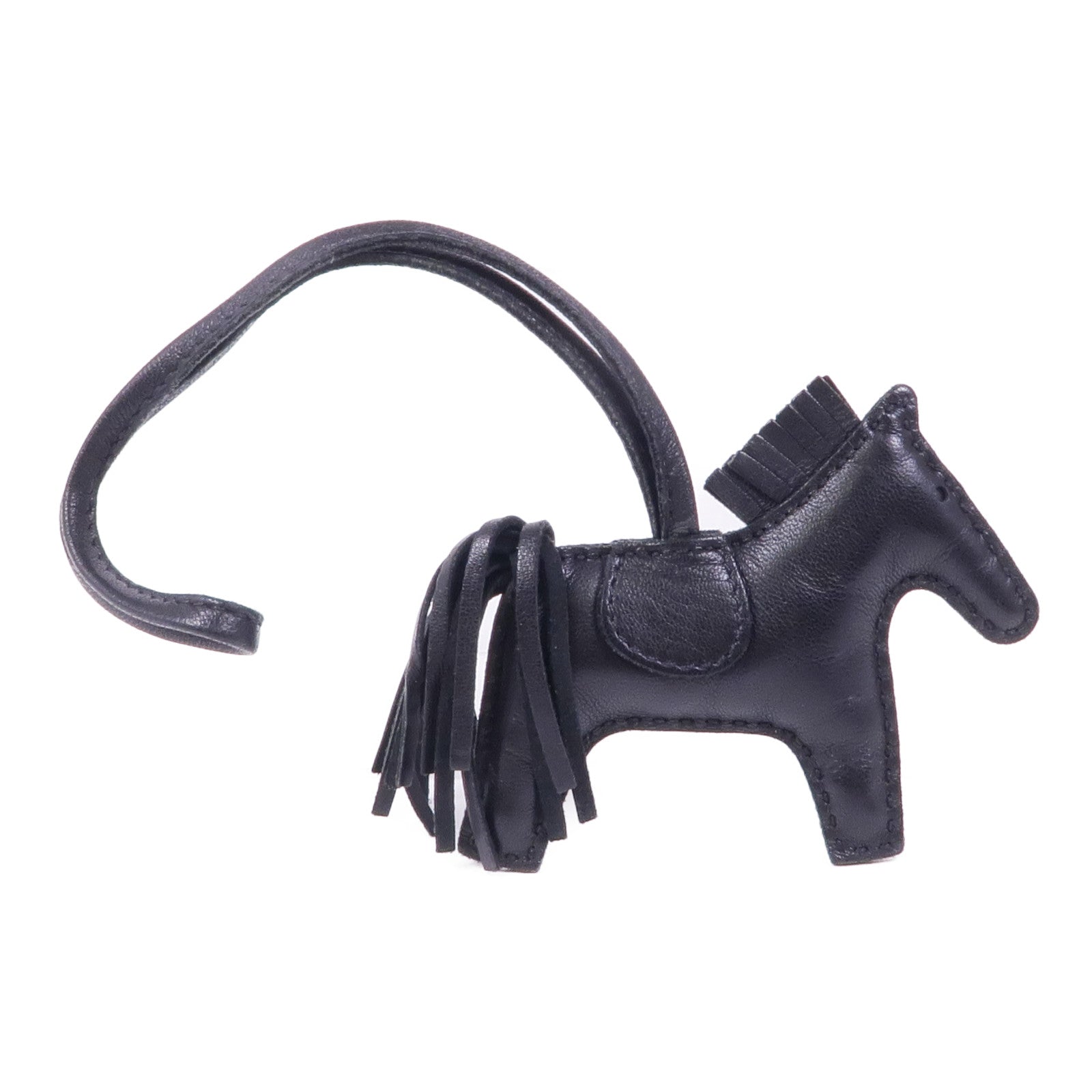 HERMES Milo皮革Rodeo PM掛飾Noir