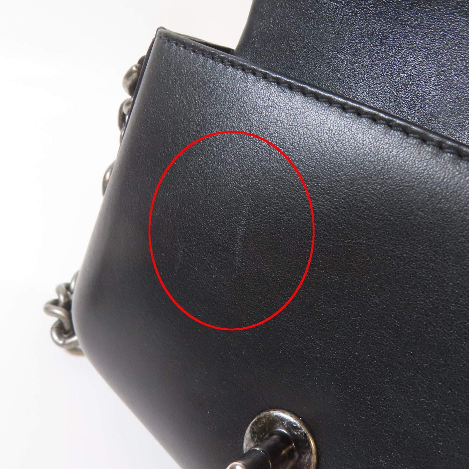 CHANEL 【激減優惠】菱格牛皮皮革2 Way Chain Shoulder Bag銀扣鏈帶手挽肩背兩用袋黑色